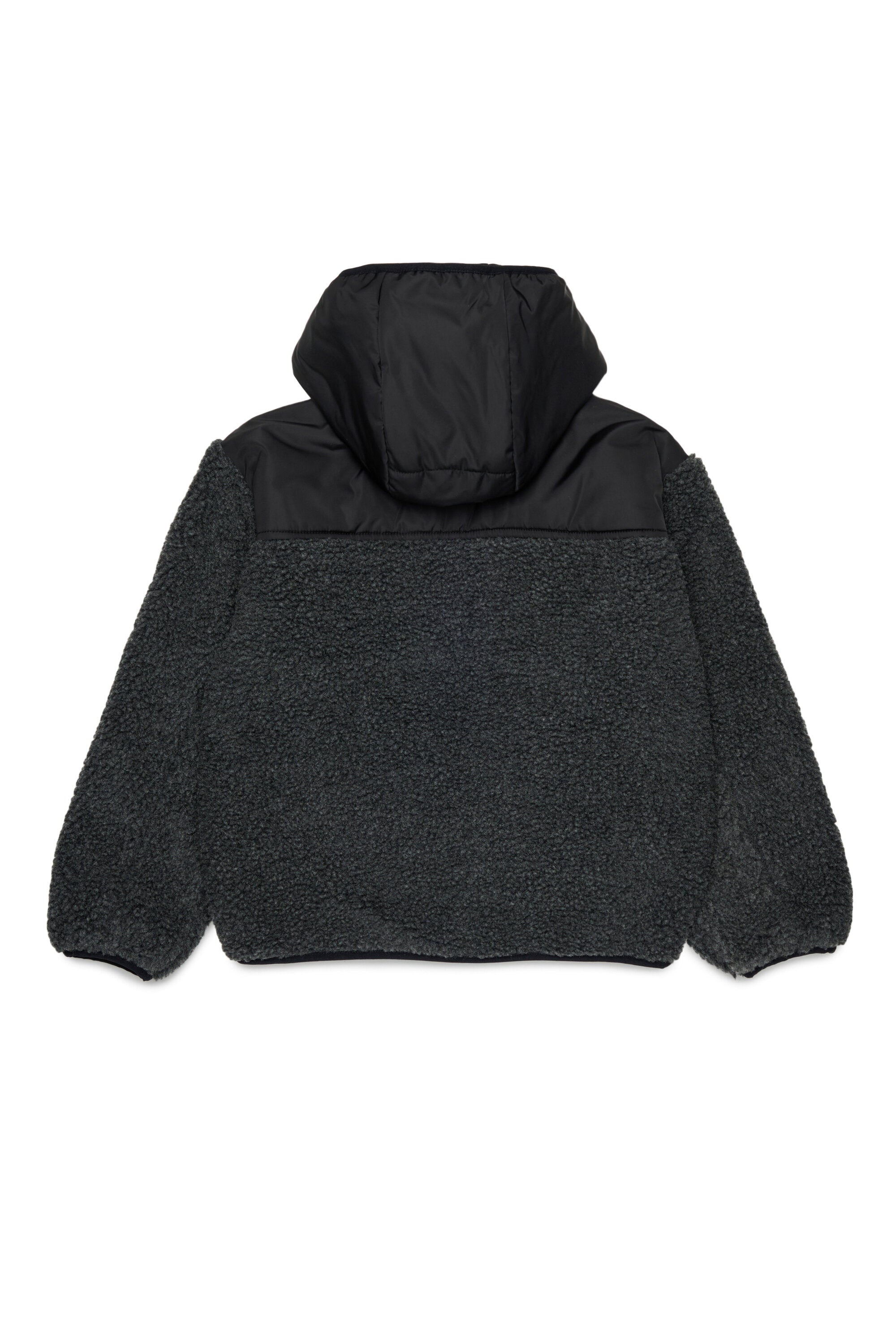 Chaqueta teddy con logo estampado