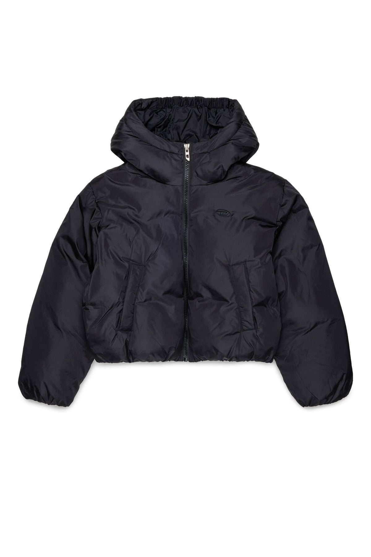 Padded jacket with printed logo