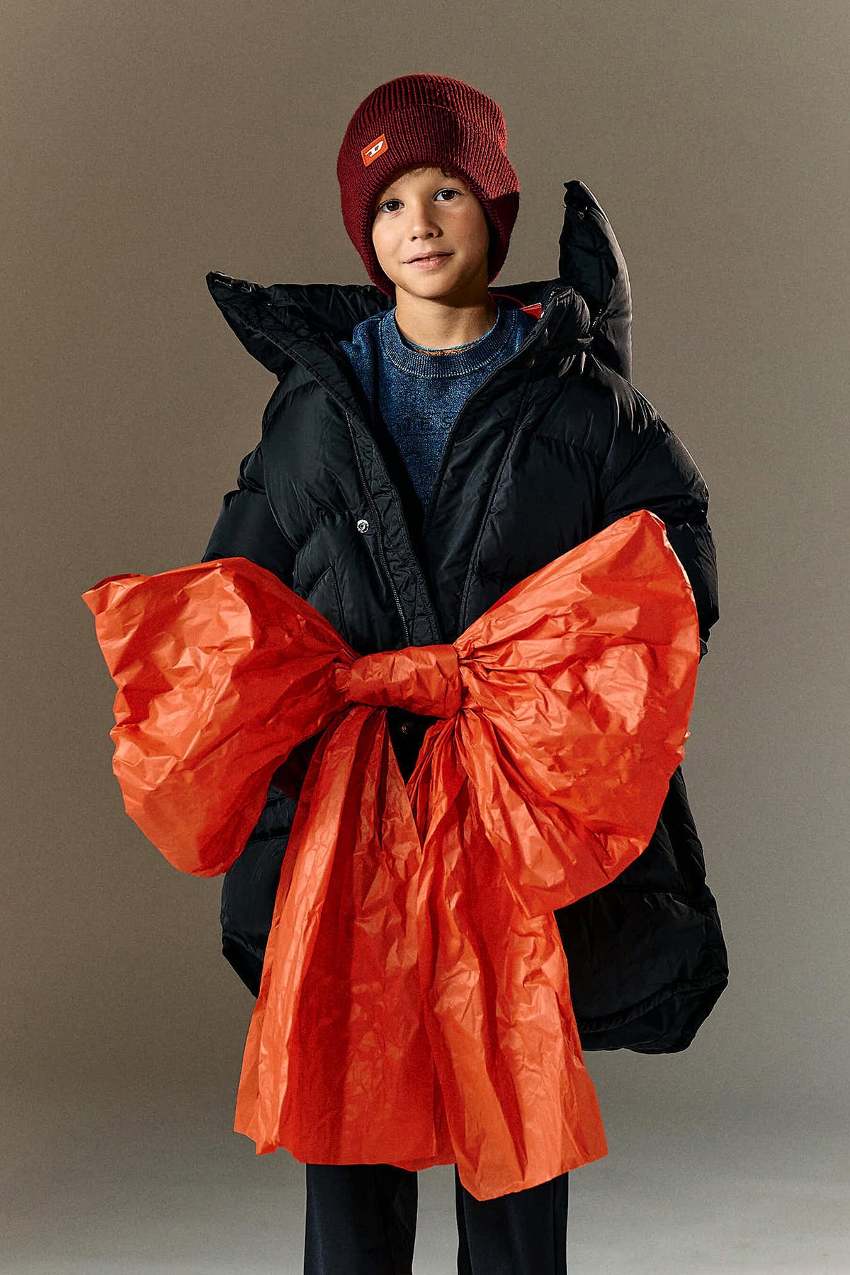Padded jacket with logo