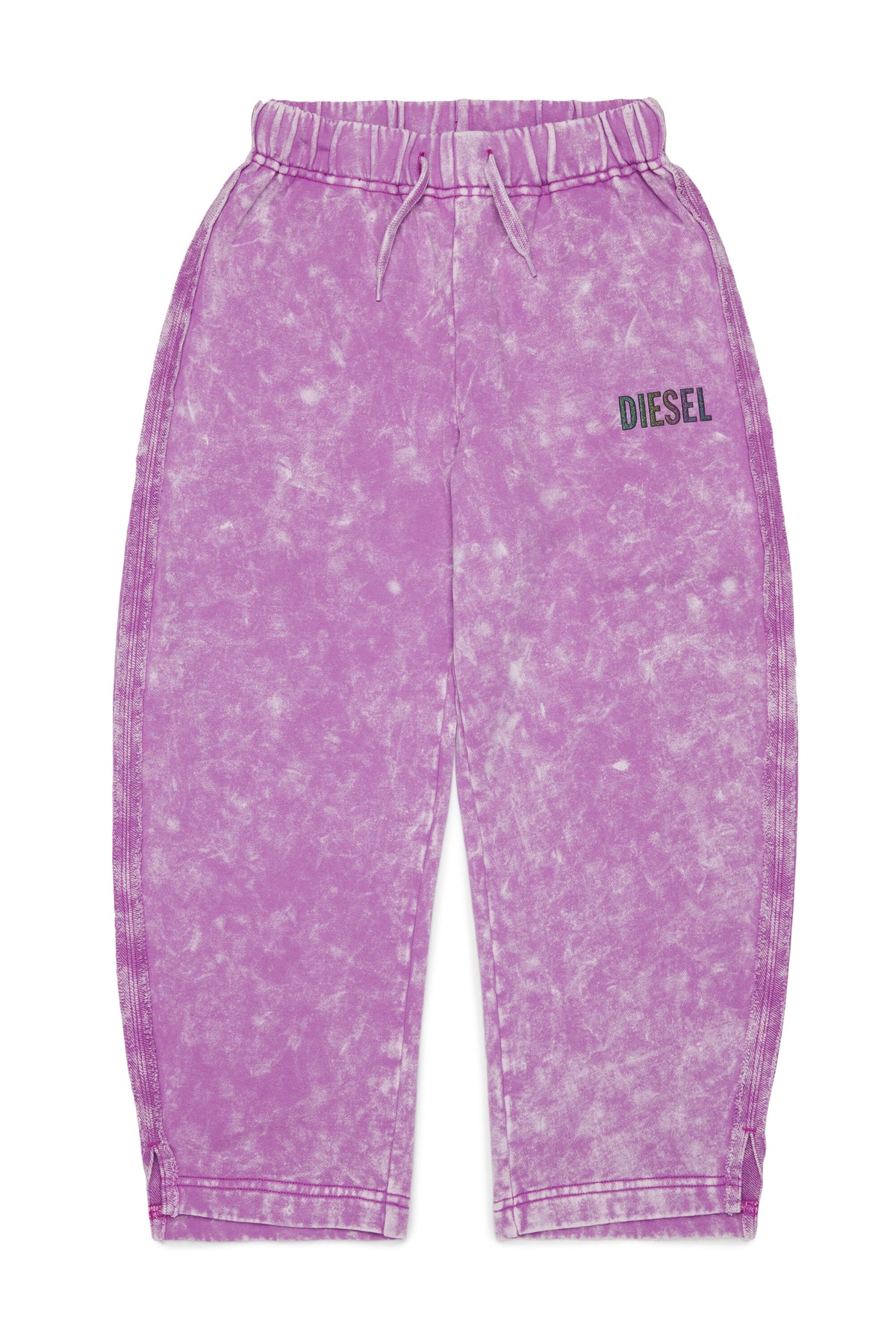 Pantalón de felpa efecto lavado con logo