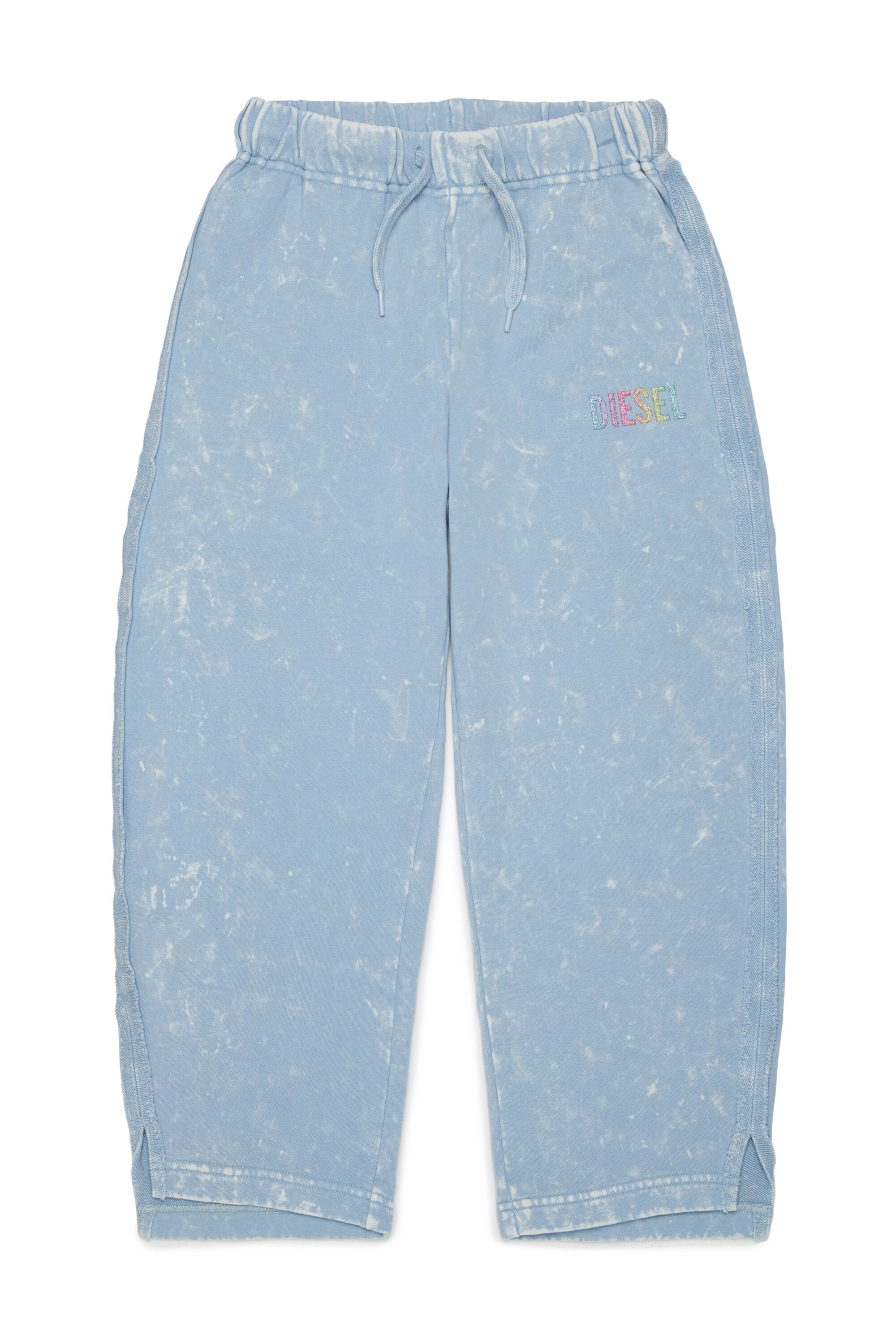 Pantalón de felpa efecto lavado con logo