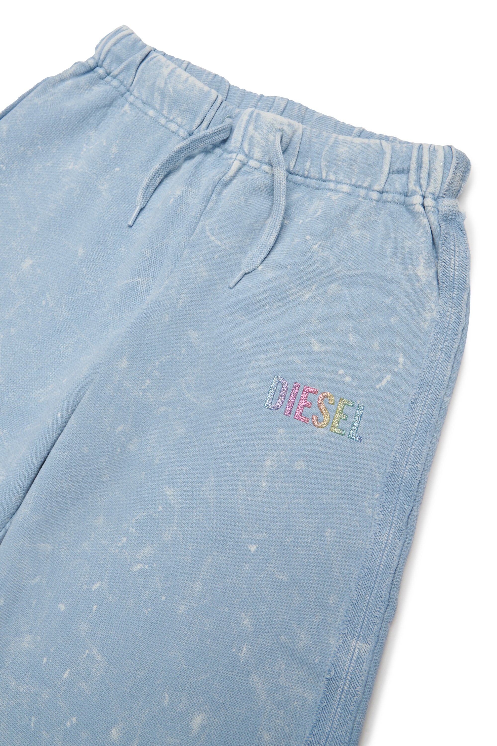 Pantalón de felpa efecto lavado con logo