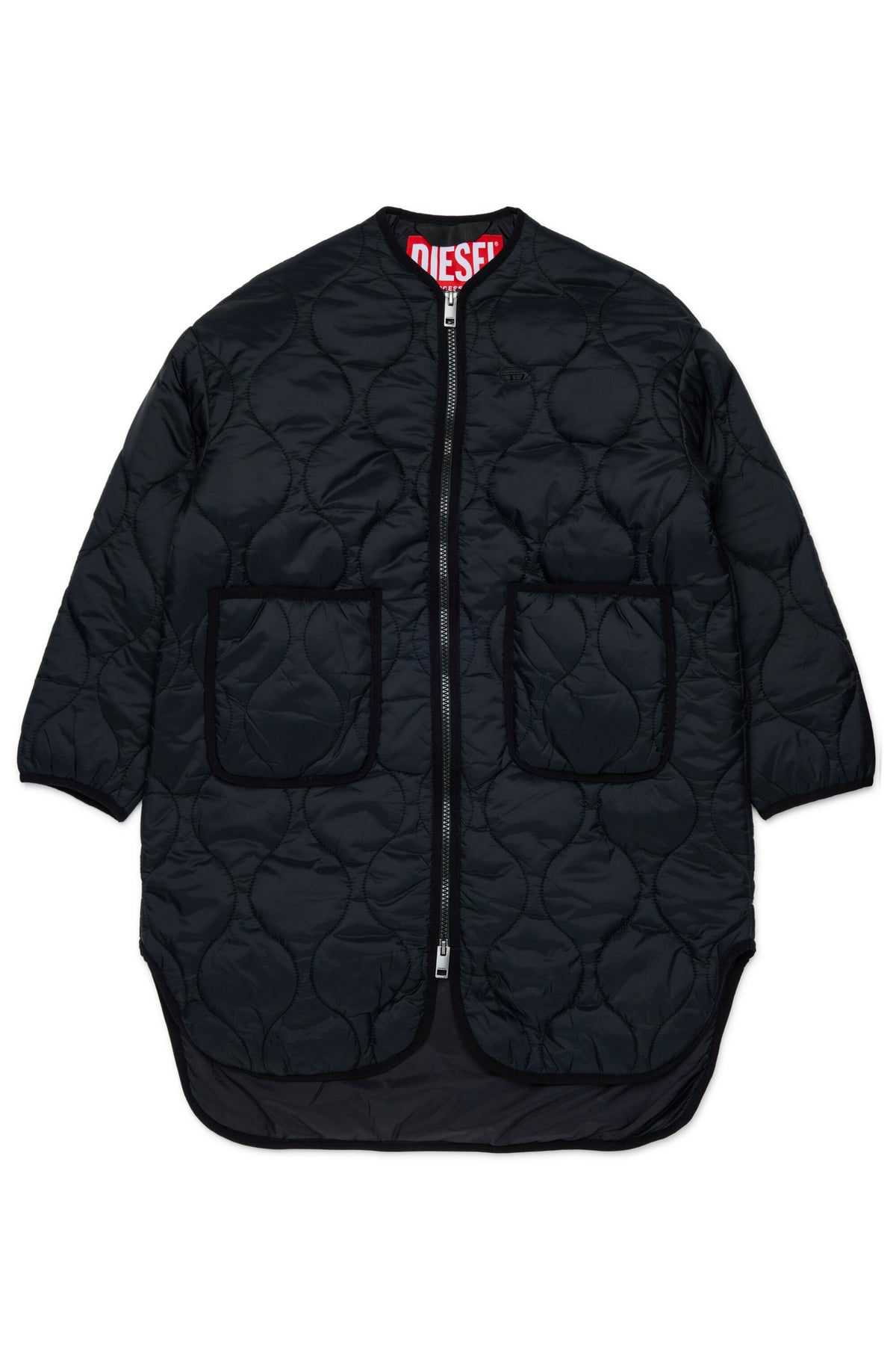 Padded jacket with printed logo