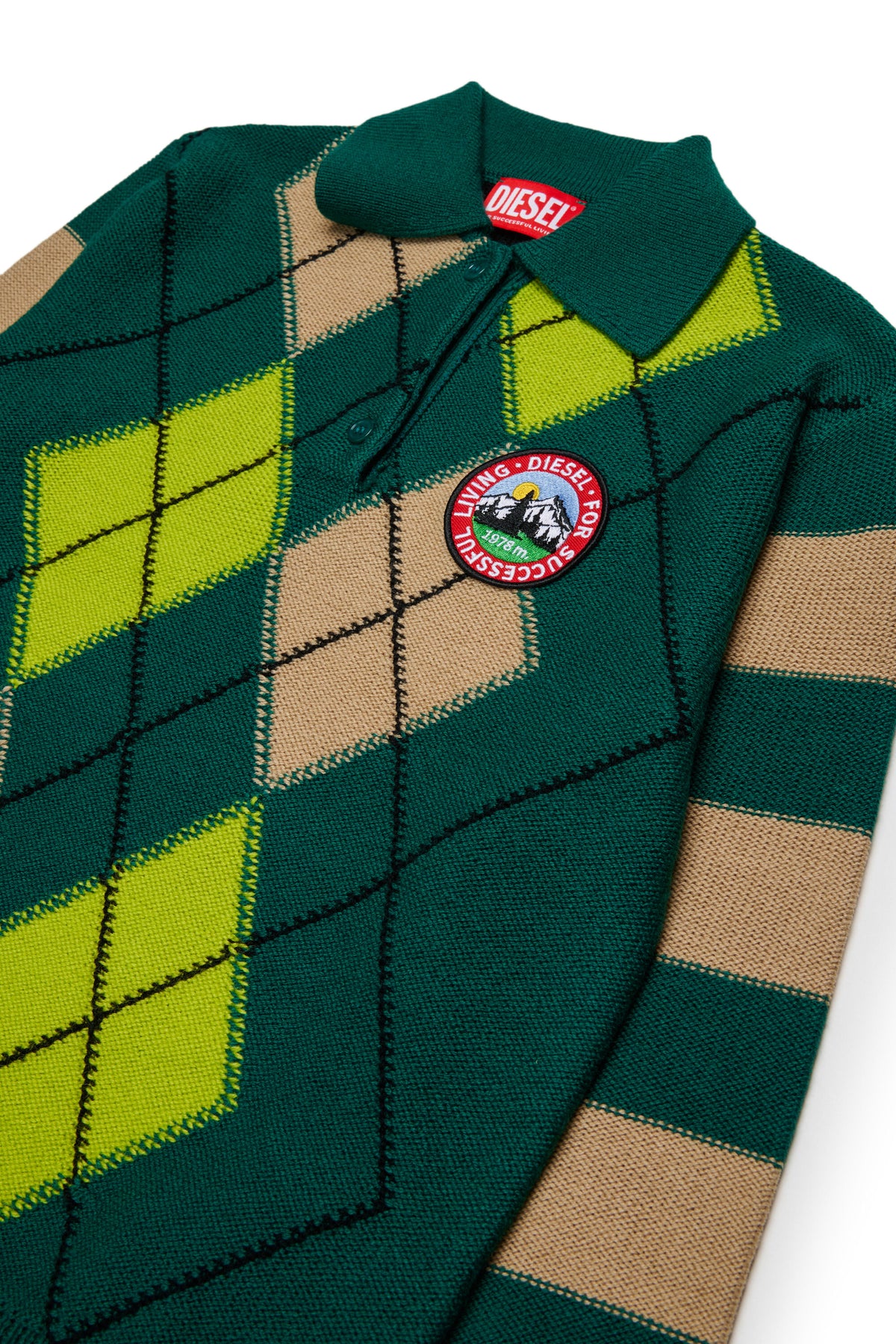 Polo en mélange de laine avec logo