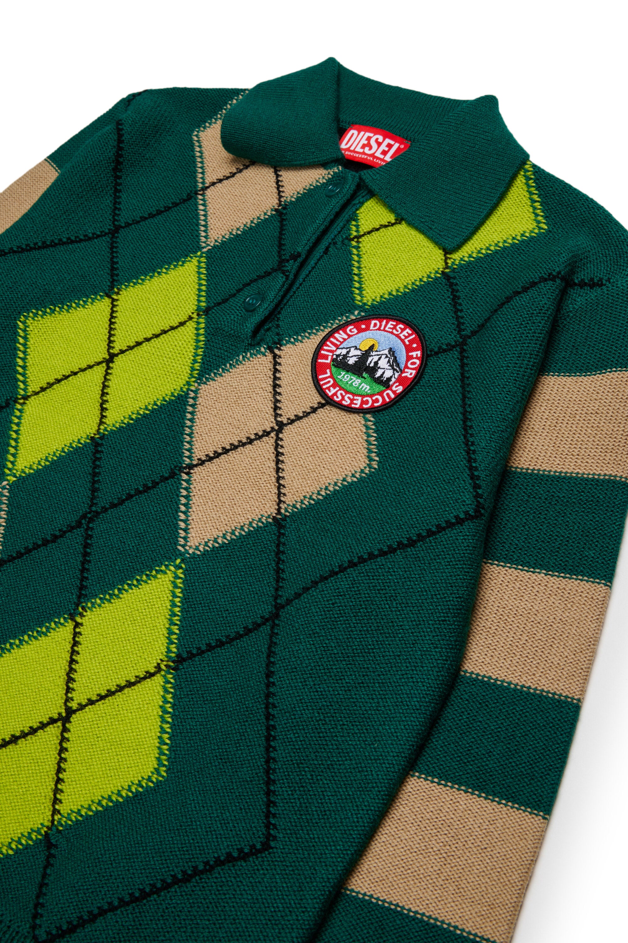 Polo de mezcla de lana con logo