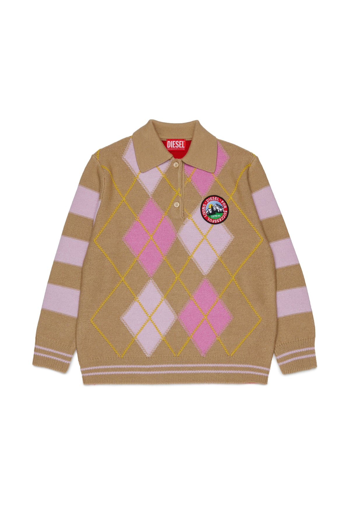 Polo de mezcla de lana con logo