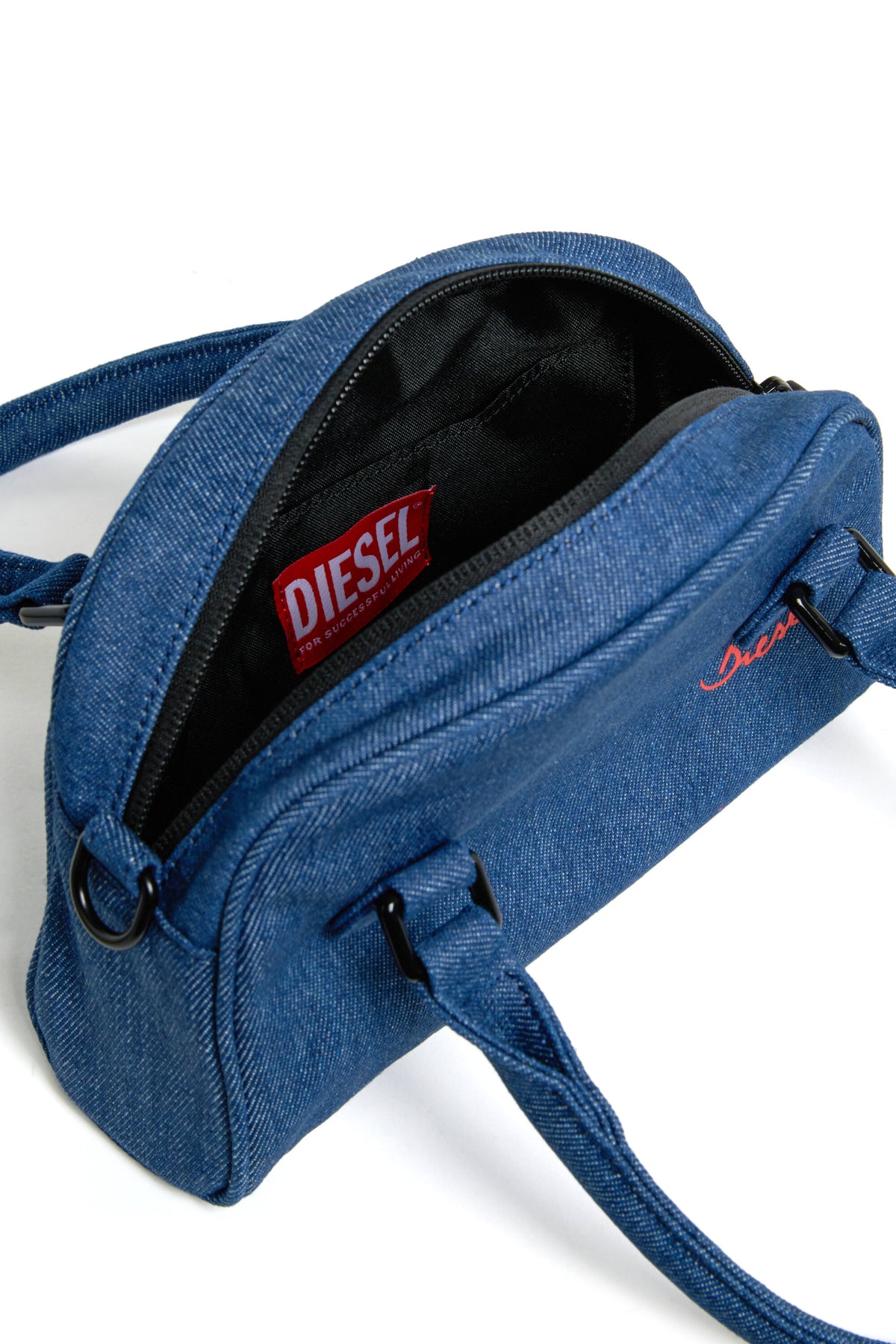 Bolso de denim con logo