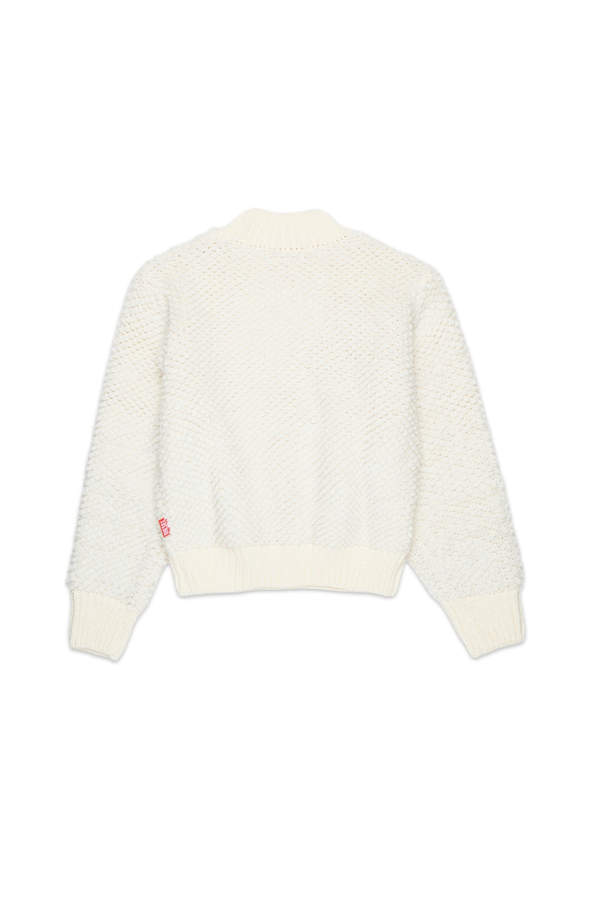 Crew neck pullover with fuzzy effect