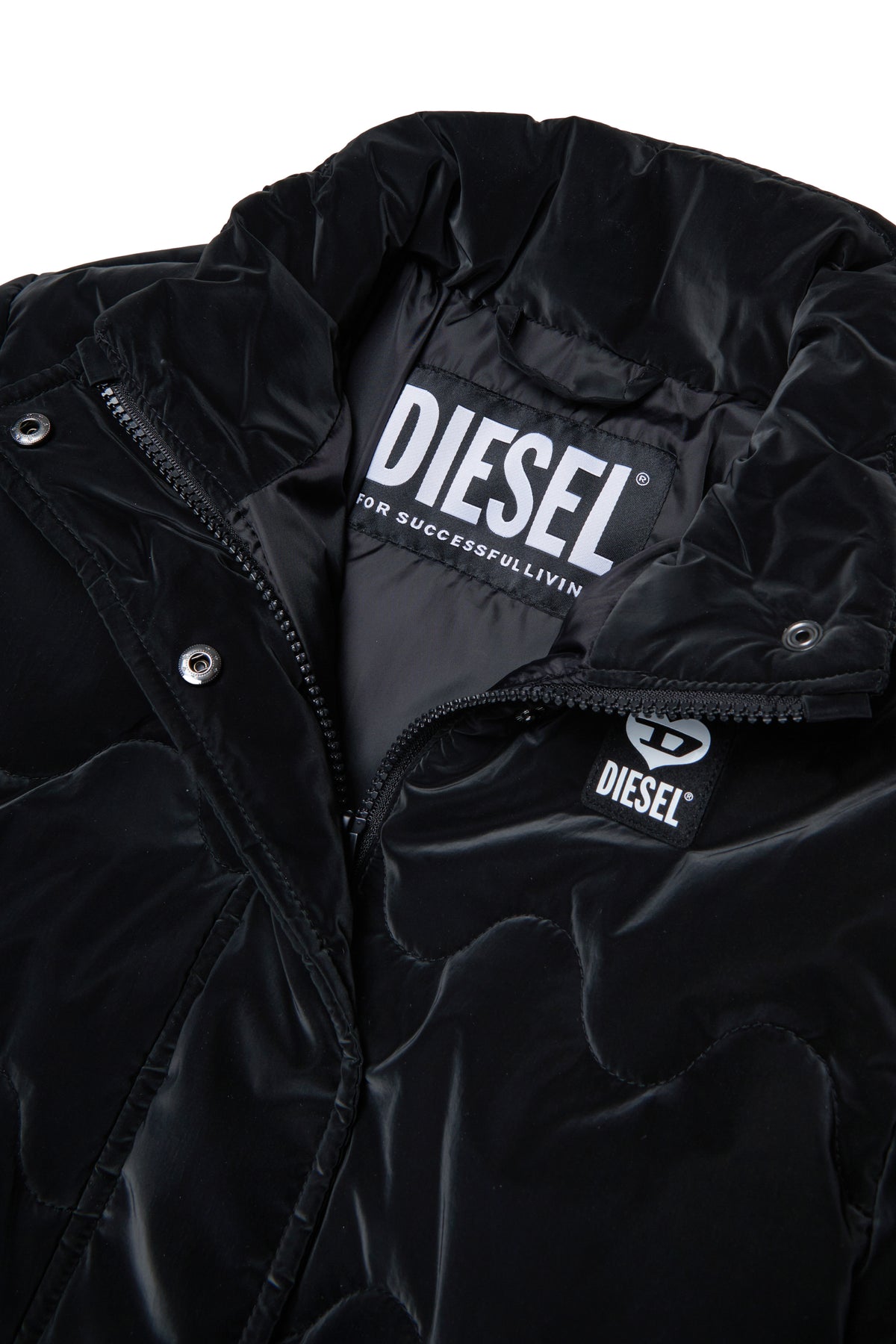 Chaqueta acolchada con logo estampado