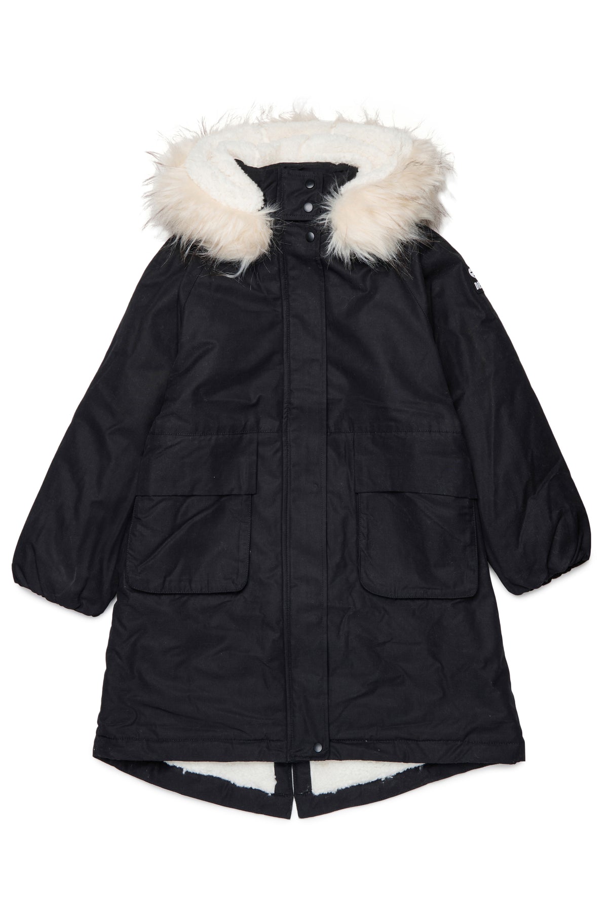 Parka con logo estampado