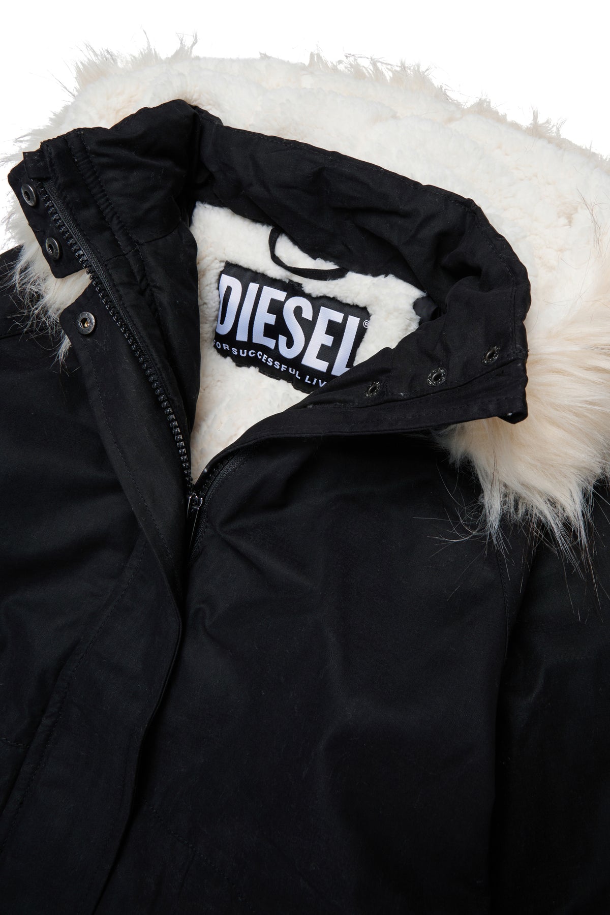 Parka con logo estampado