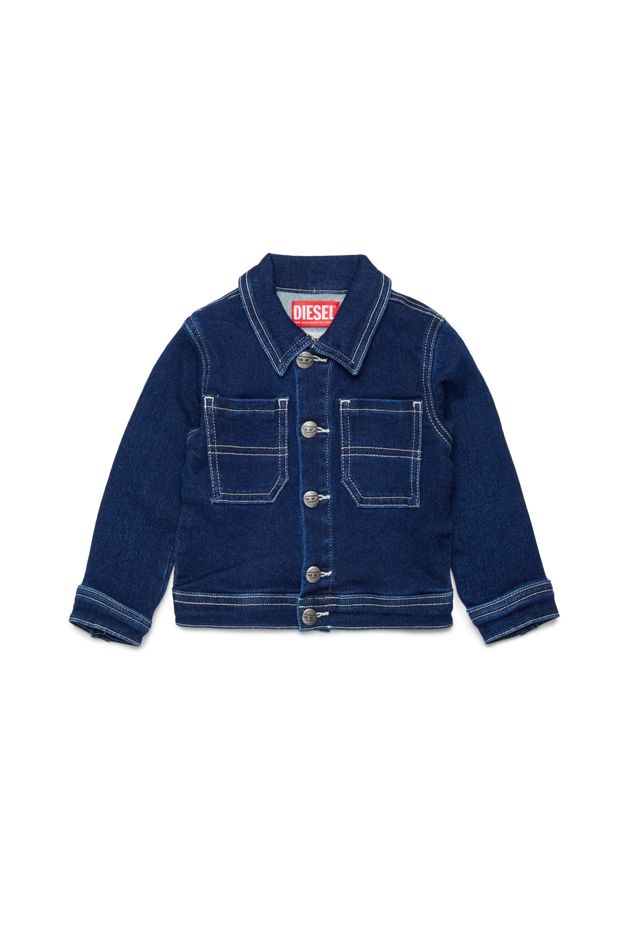 Chaqueta vaquera con logo estampado