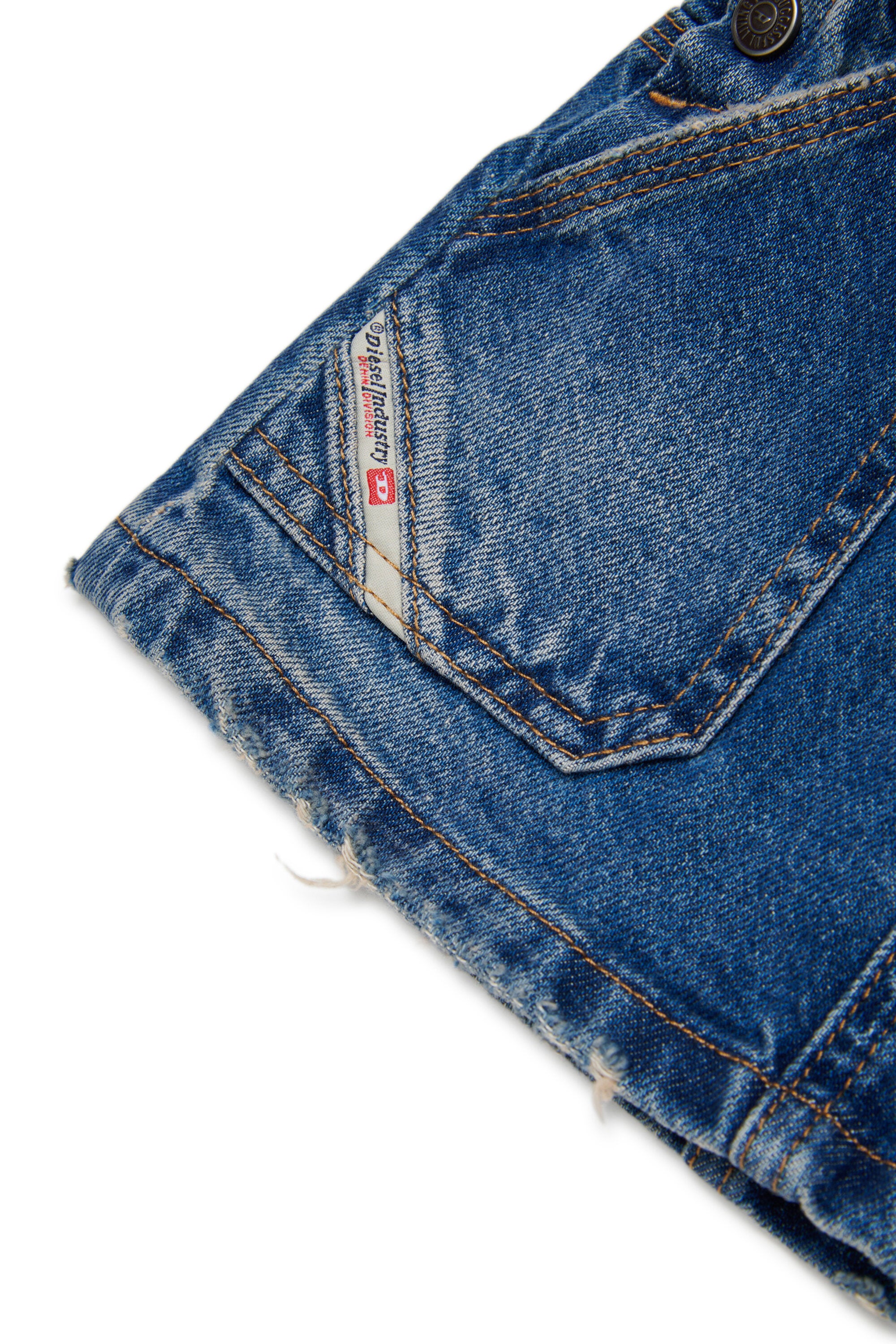 Salopette courte en denim
