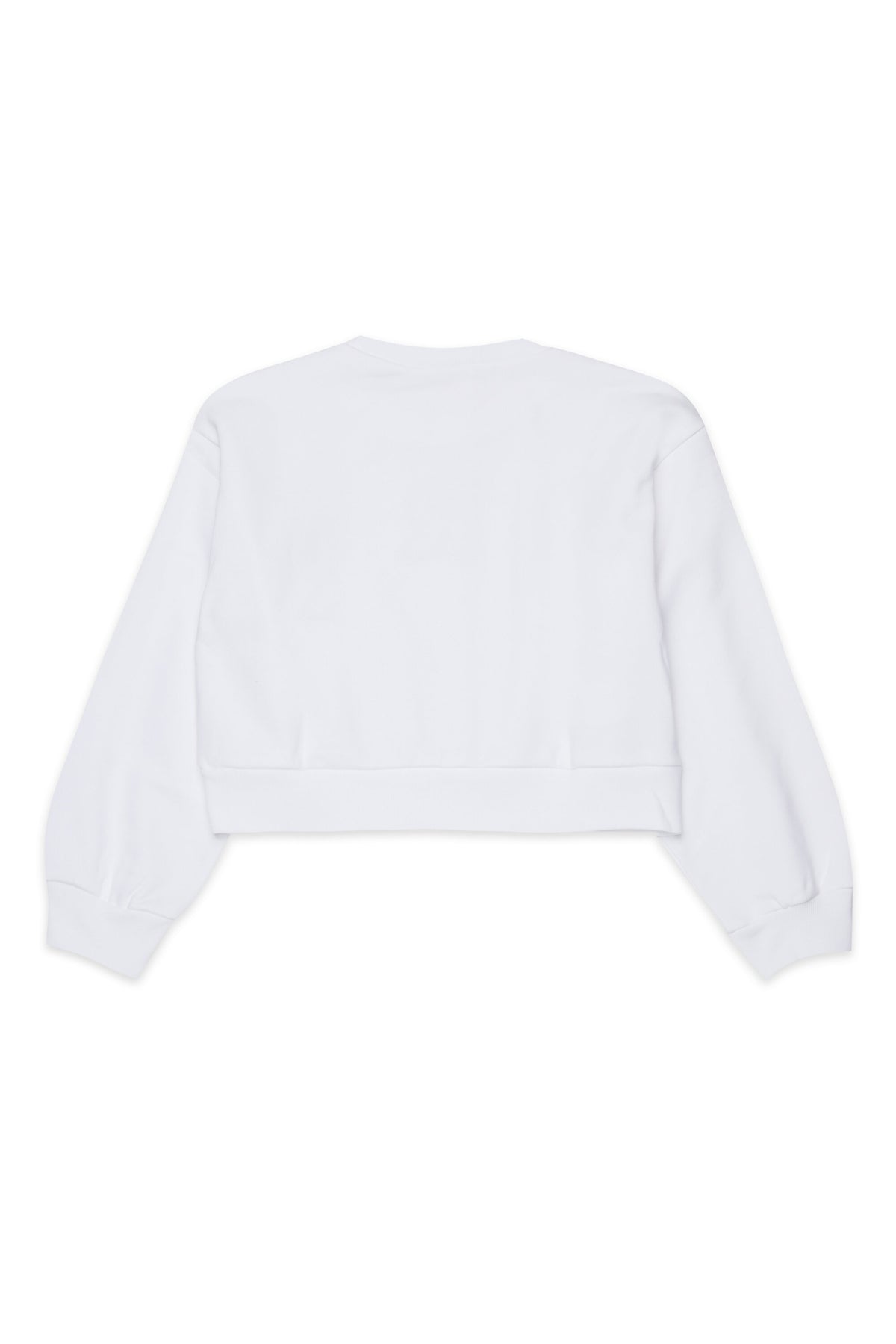 Cropped crew-neck sweatshirt with embroidered Marni patch logo