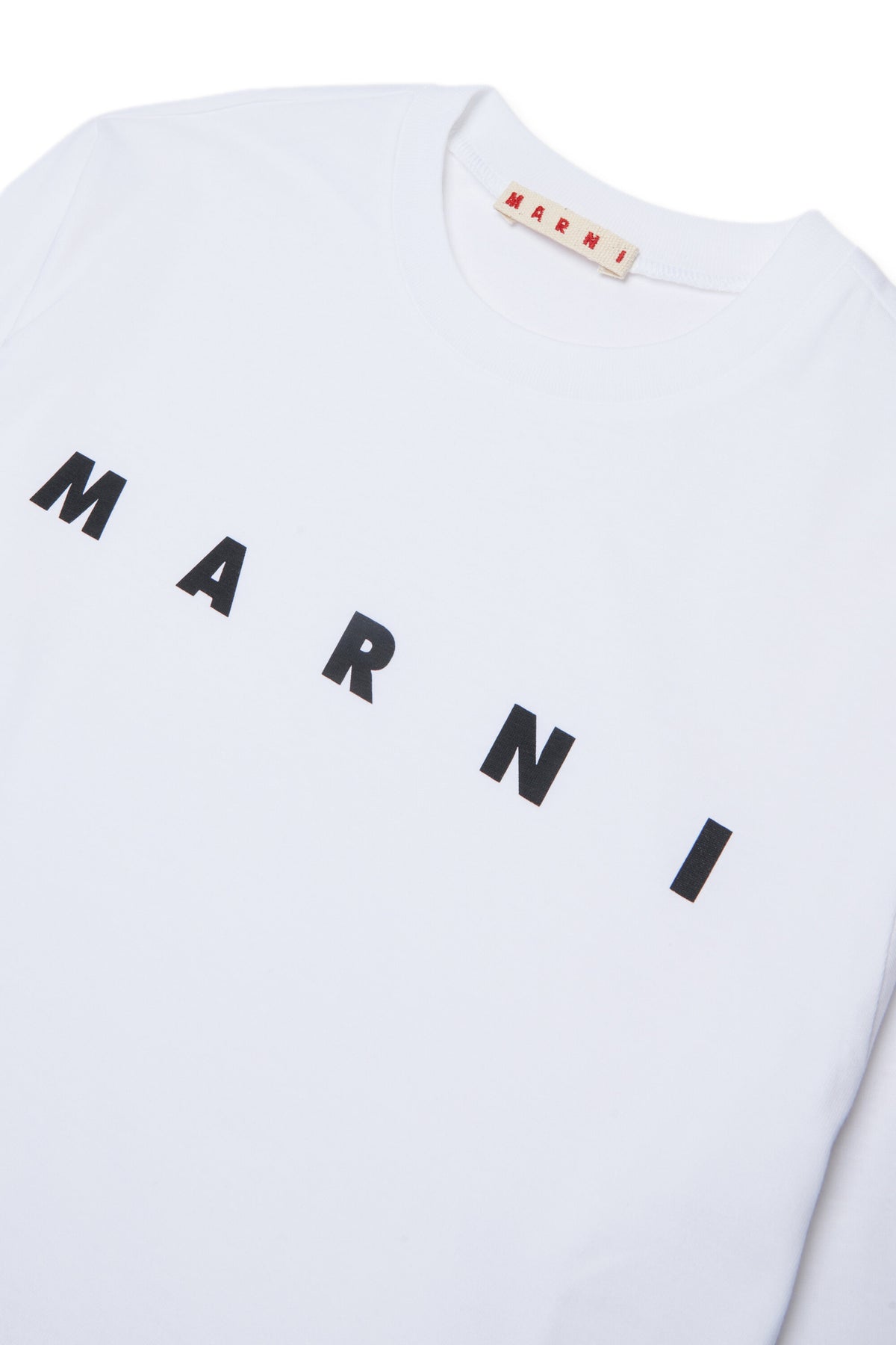 T-shirt en jersey à manches longues avec logo Marni