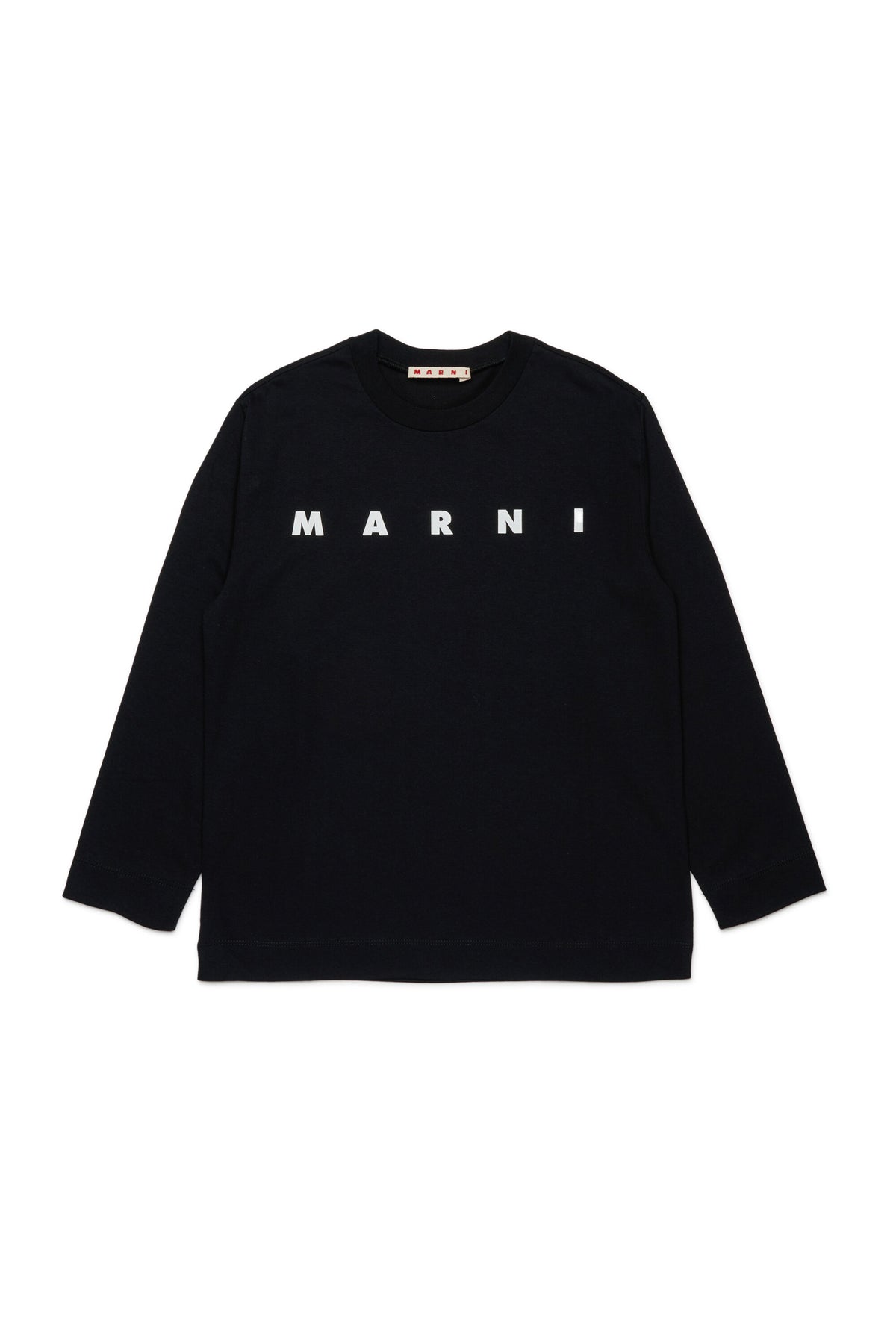 T-shirt en jersey à manches longues avec logo Marni