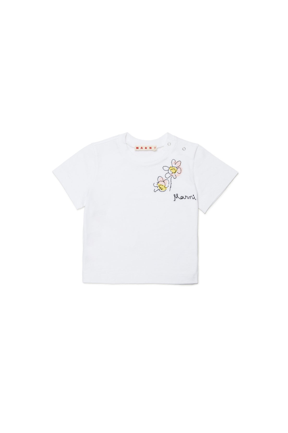 T-shirt avec logo et broderie florale