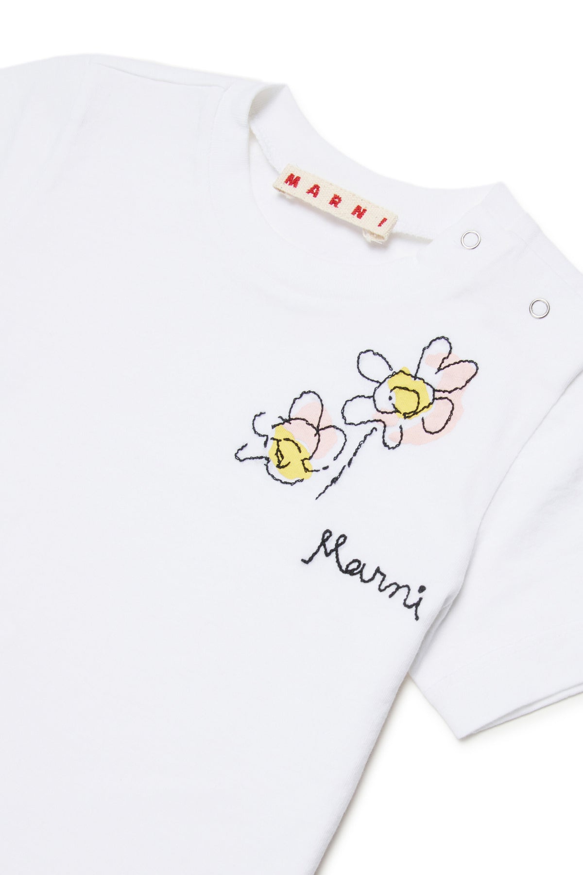 T-shirt avec logo et broderie florale