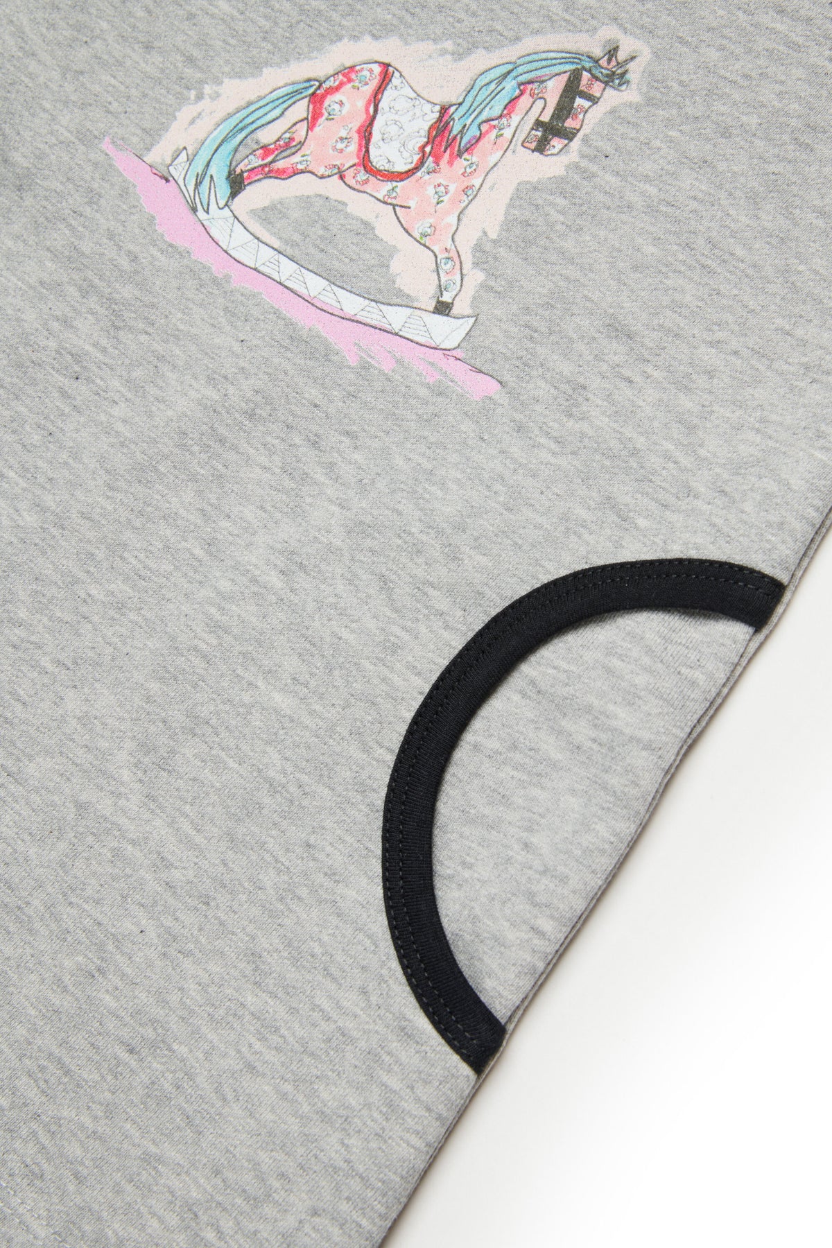 Short dress with rocking horse print