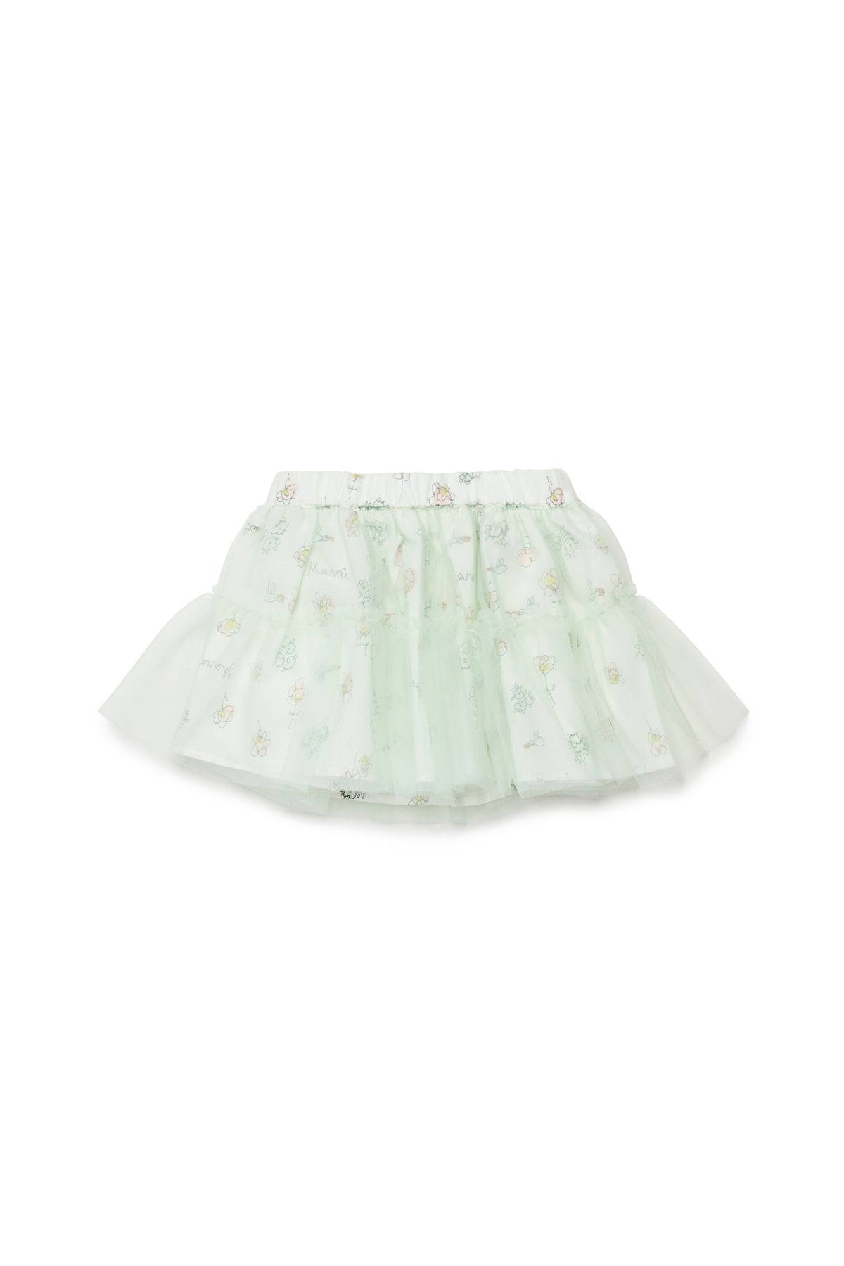 Jupe en tulle à motif fleuri