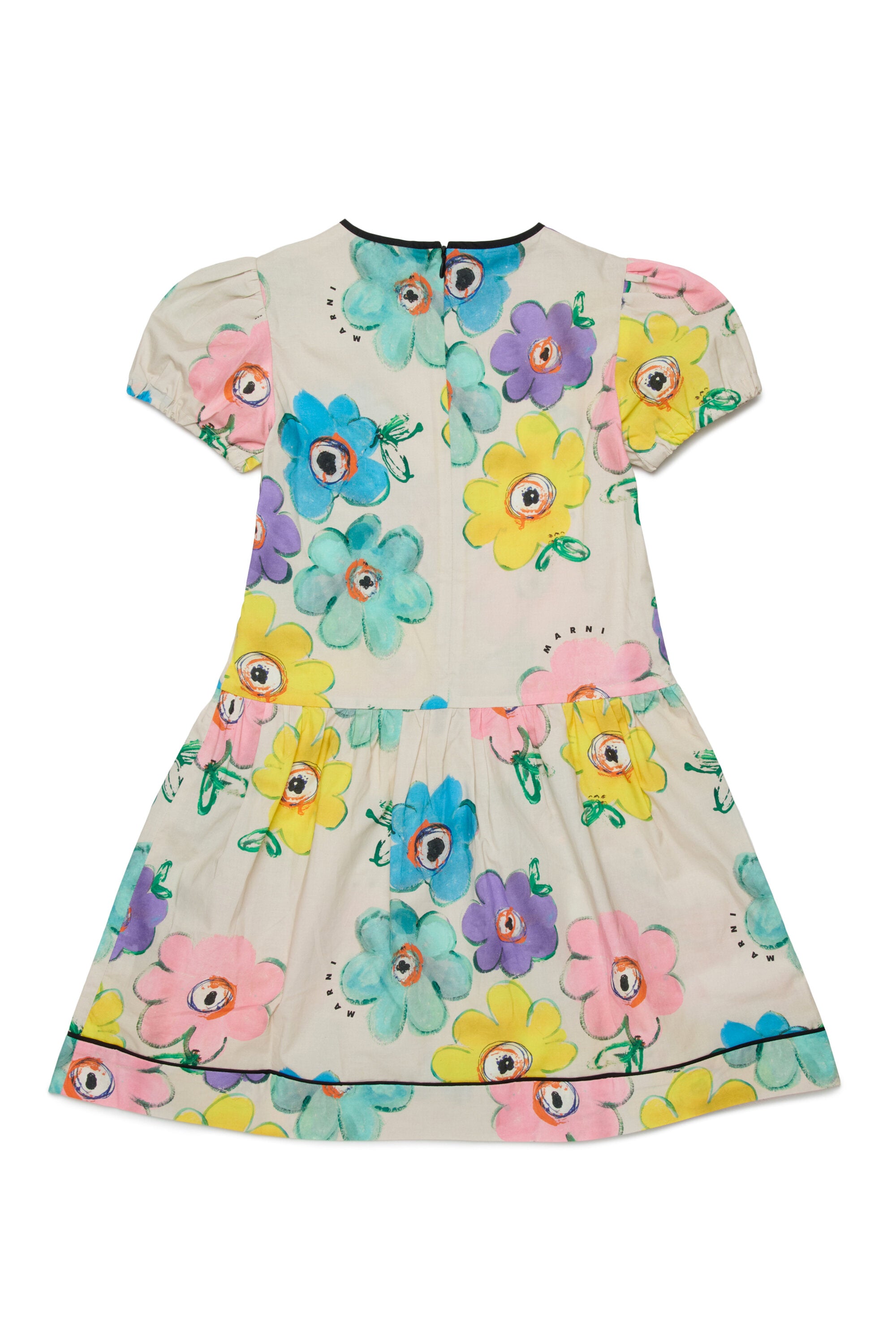Dress with colorful floral print