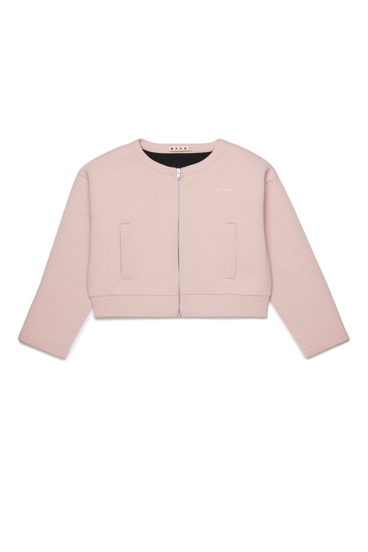Chaqueta corta con logo estampado
