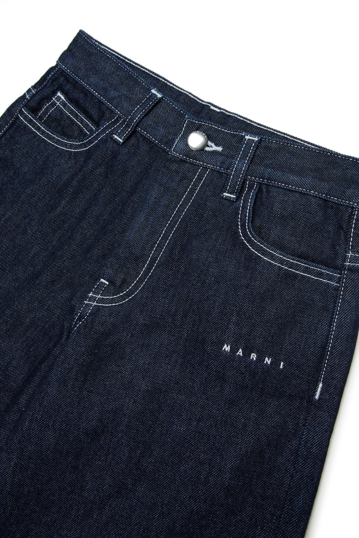 Dark blue denim shorts