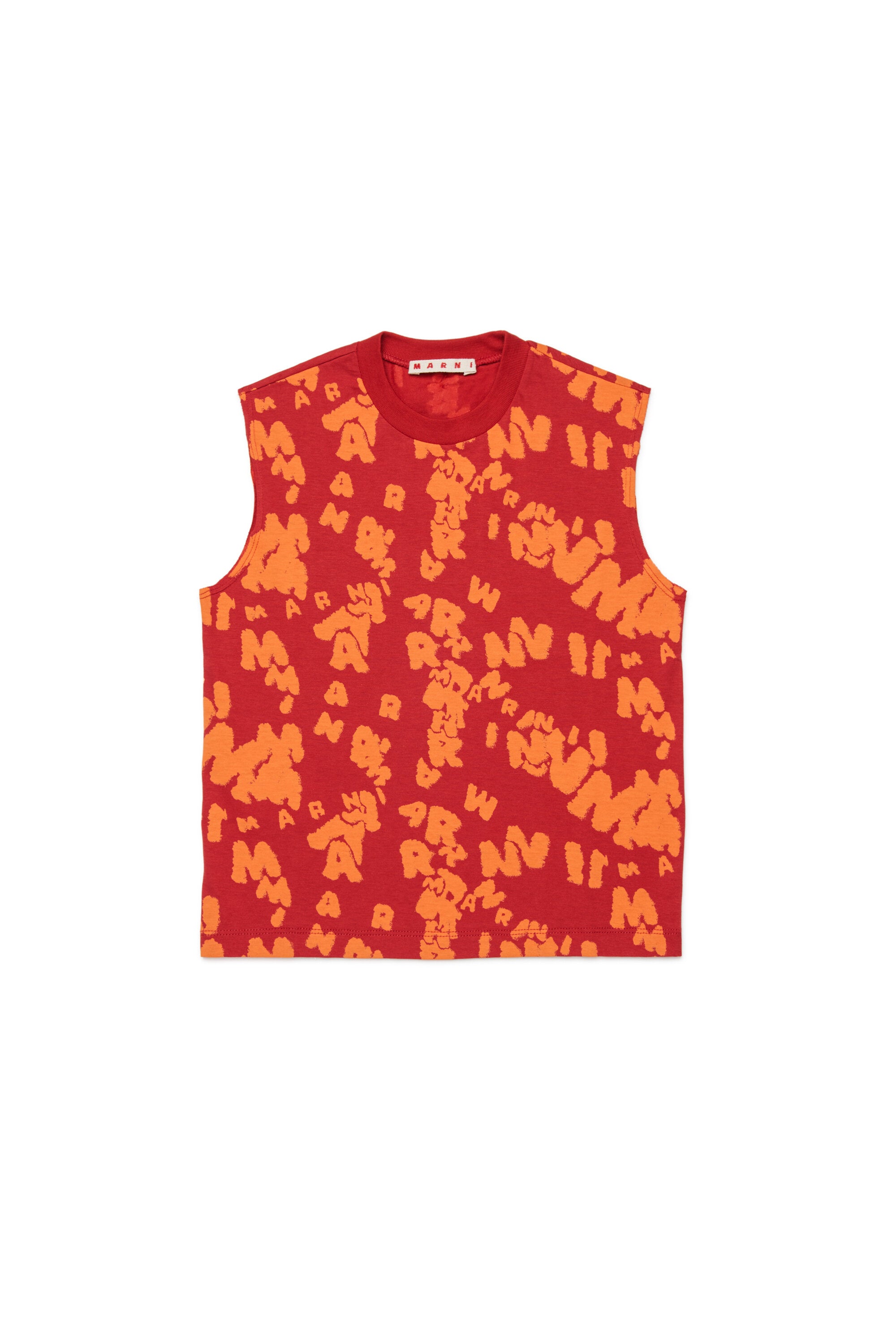 T-shirt sans manches avec logo allover