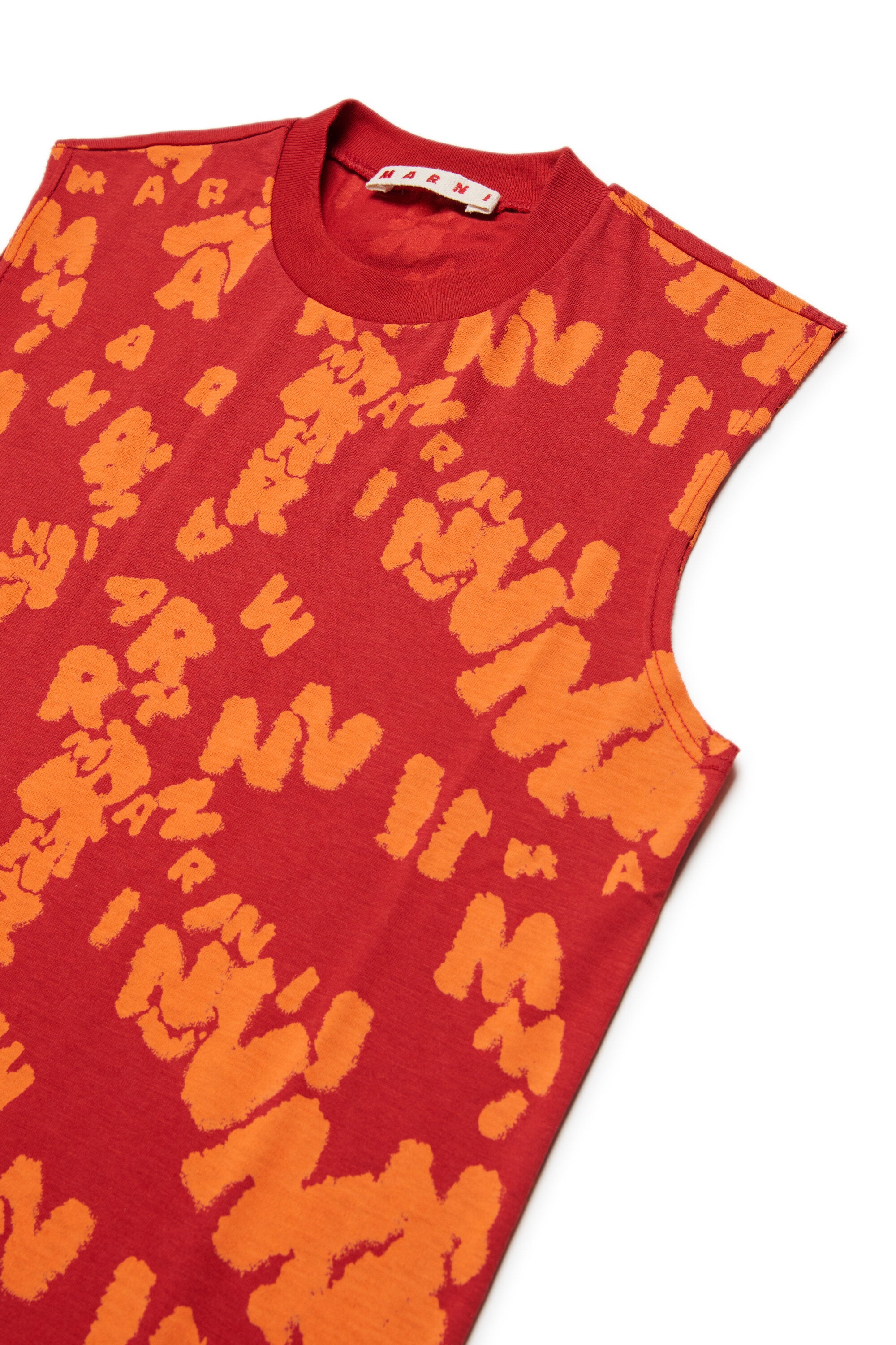 T-shirt sans manches avec logo allover