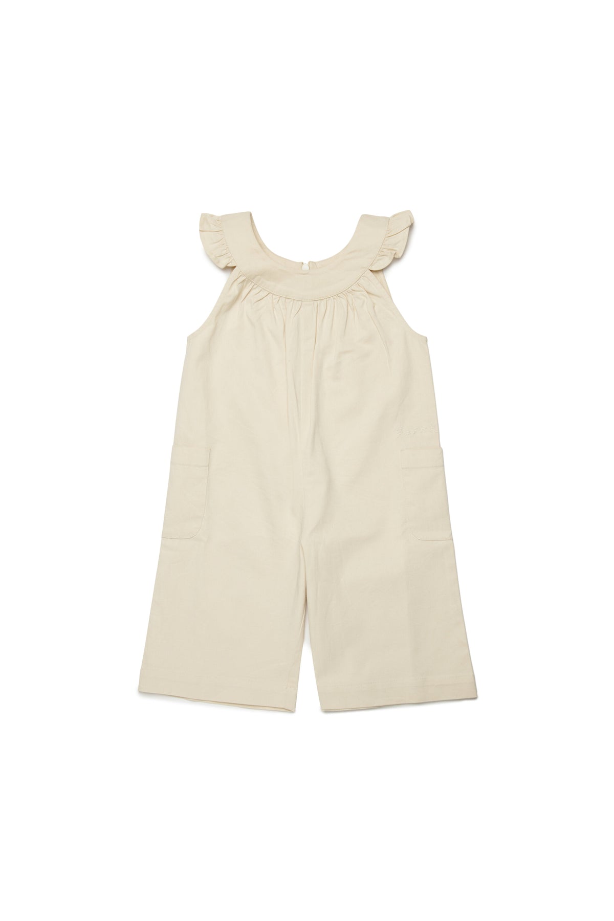 Jumpsuit with ruffles on the shoulders
