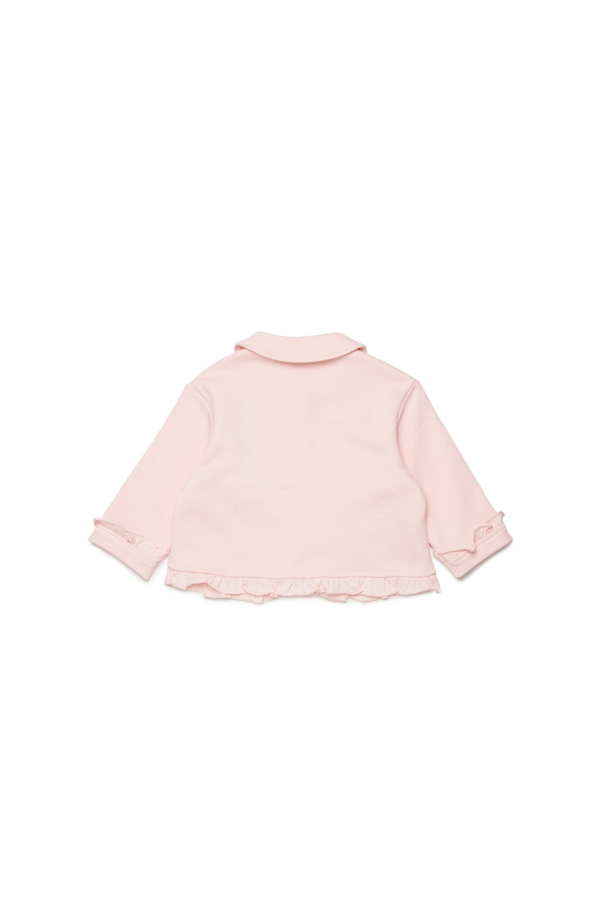 Chaqueta con volantes y logo
