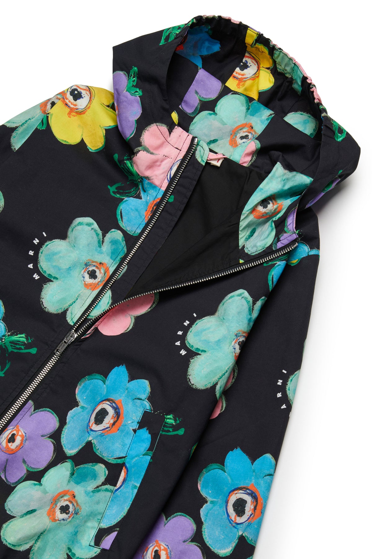 Coupe-vent à motif floral avec logo imprimé