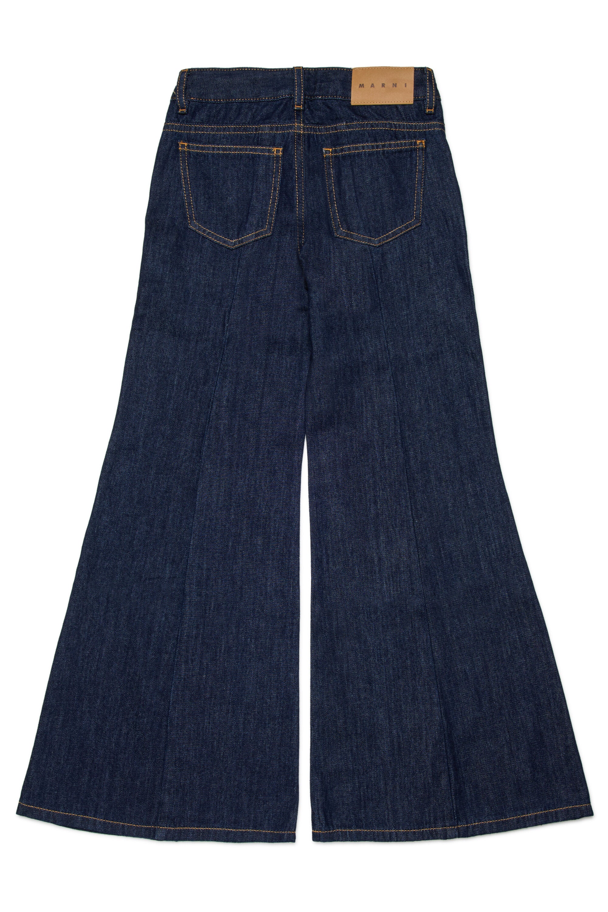 Jean flare bleu foncé avec logo