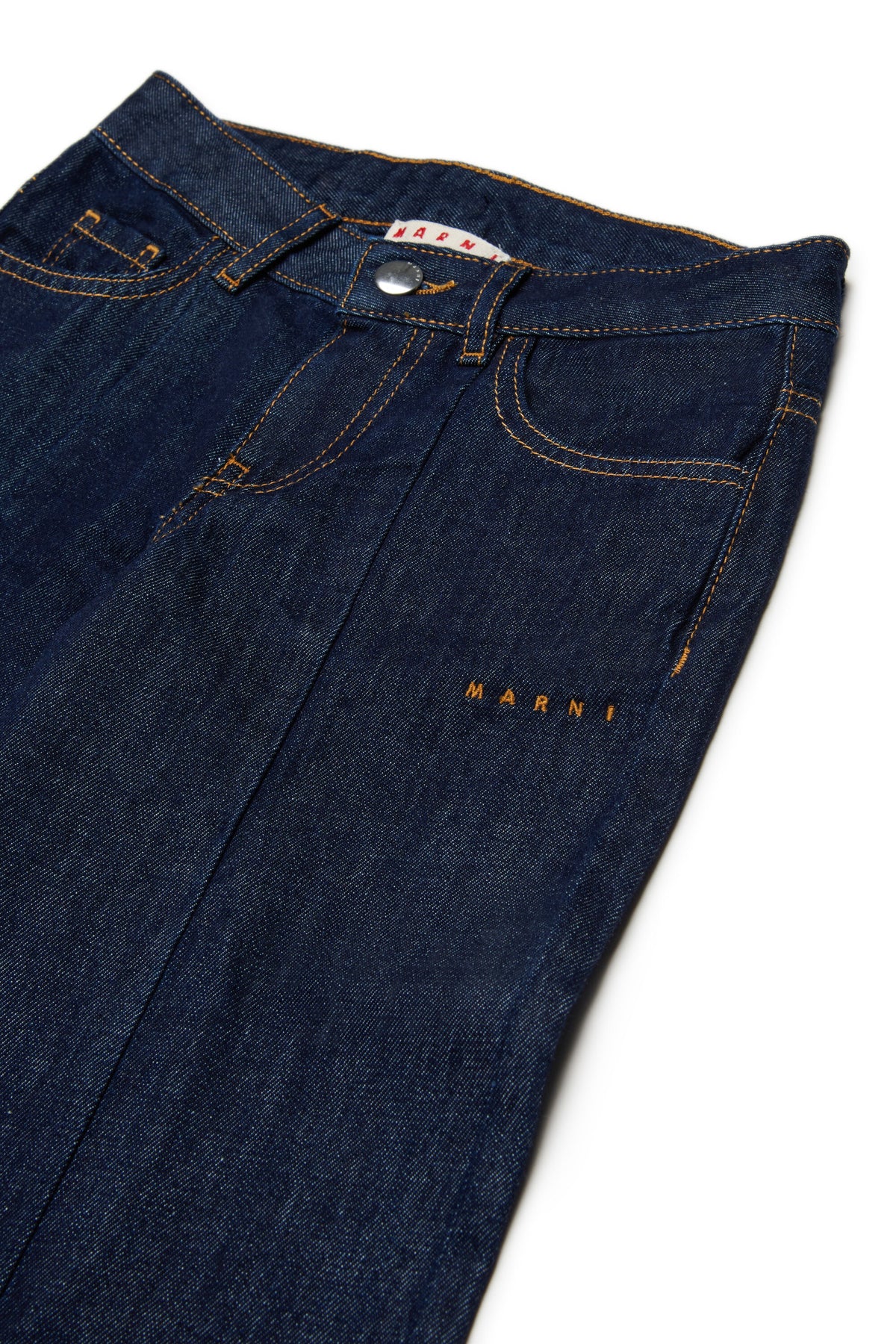 Jean flare bleu foncé avec logo