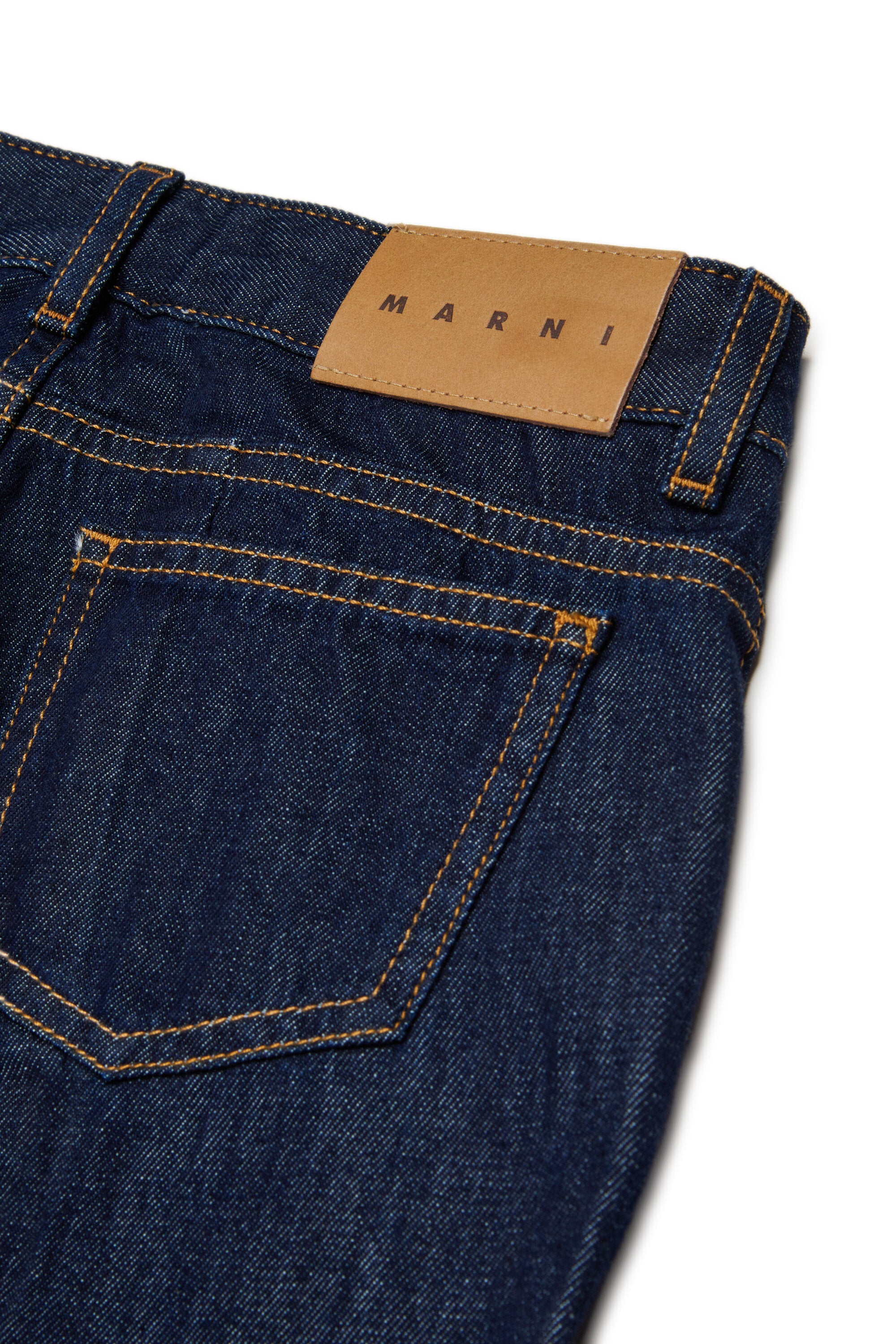 Jean flare bleu foncé avec logo