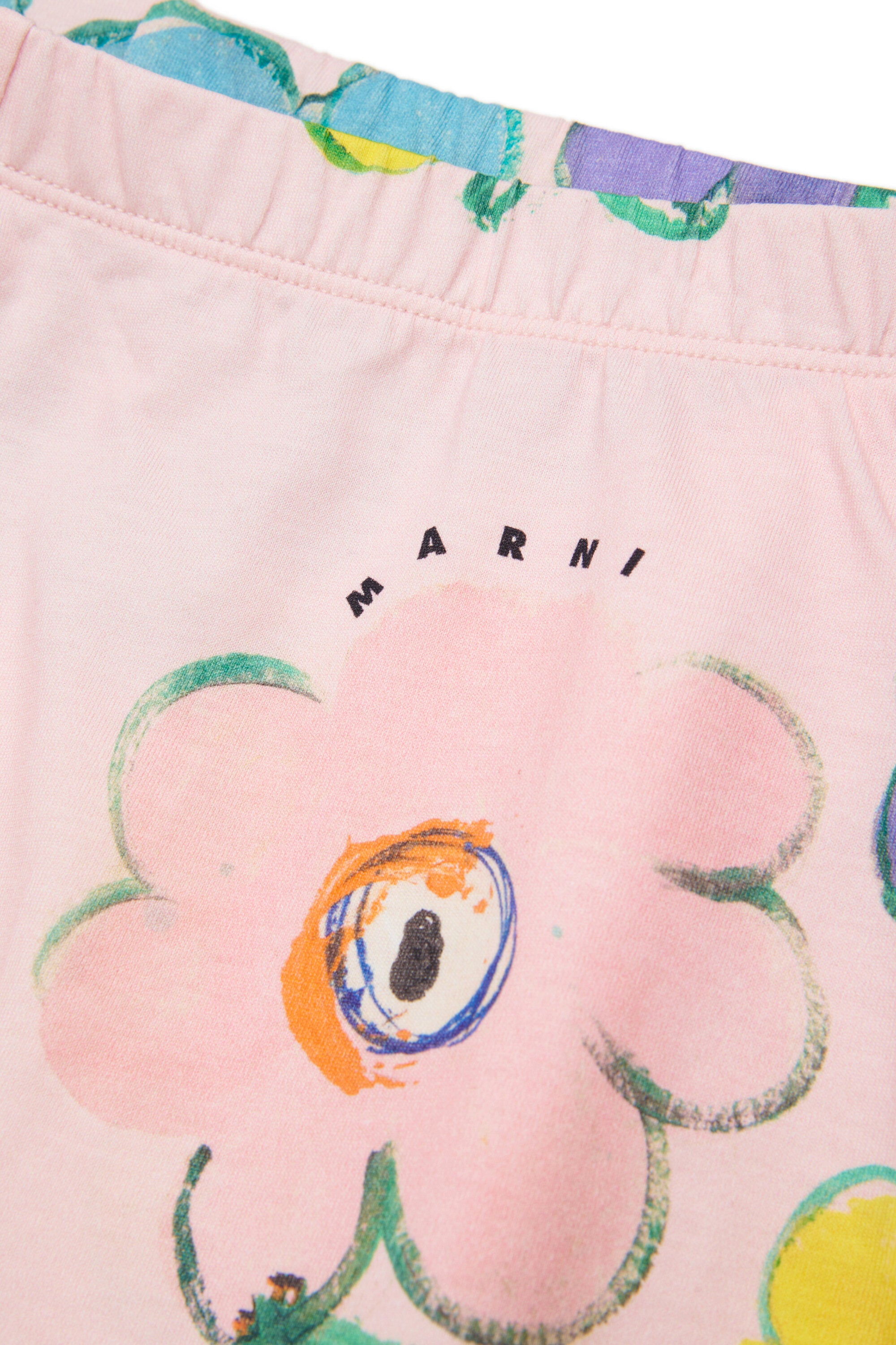 Short en molleton à motif fleuri