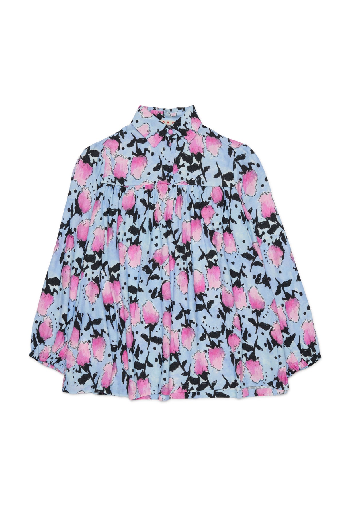 Chemise à motif fleuri à manches longues