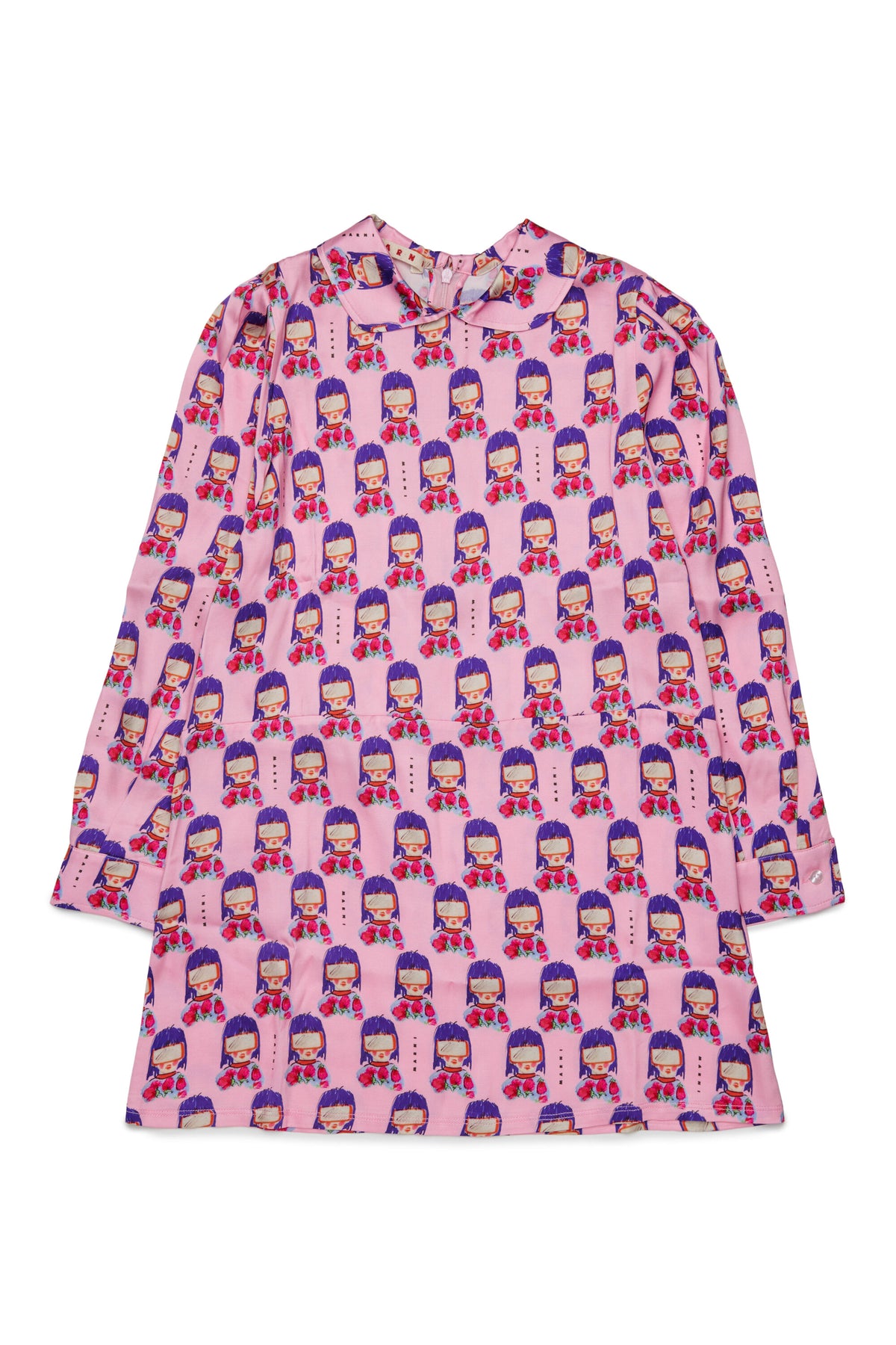 Robe à motif avec col classique