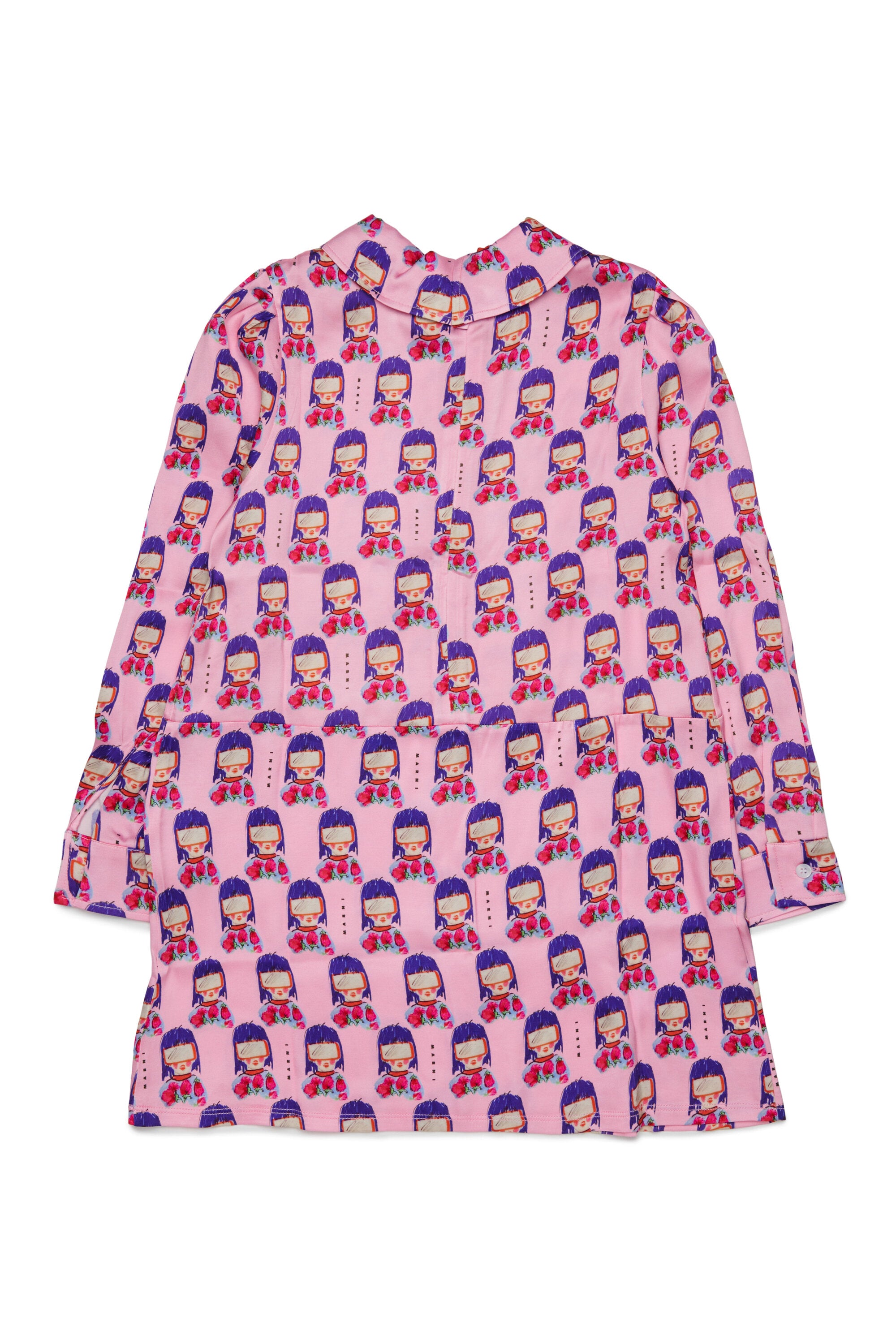 Vestido estampado con cuello clásico