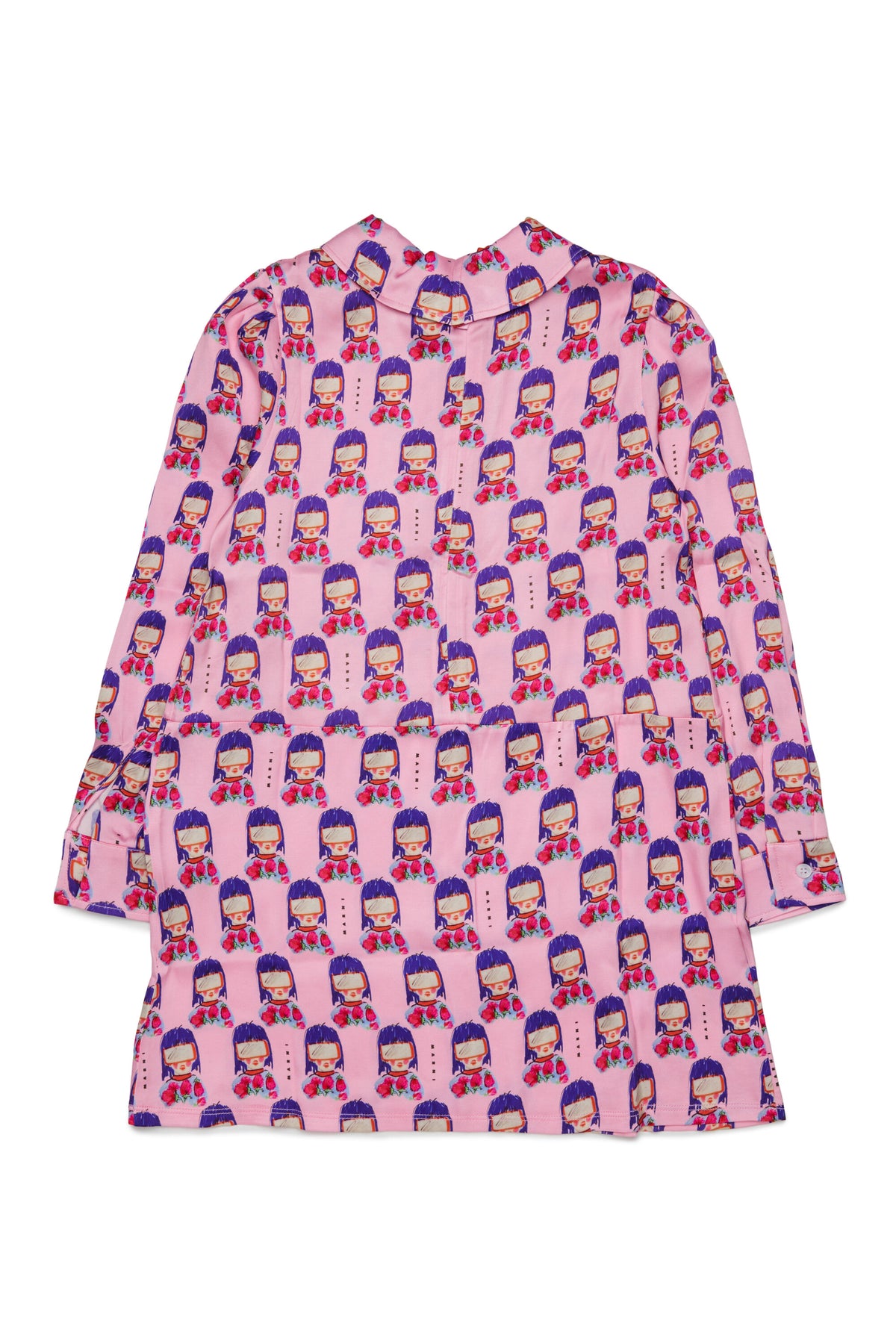 Robe à motif avec col classique