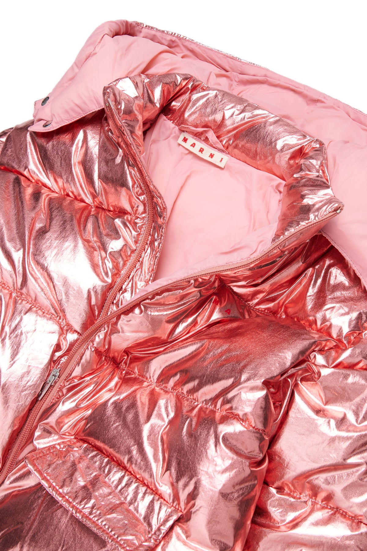 Padded jacket with printed logo