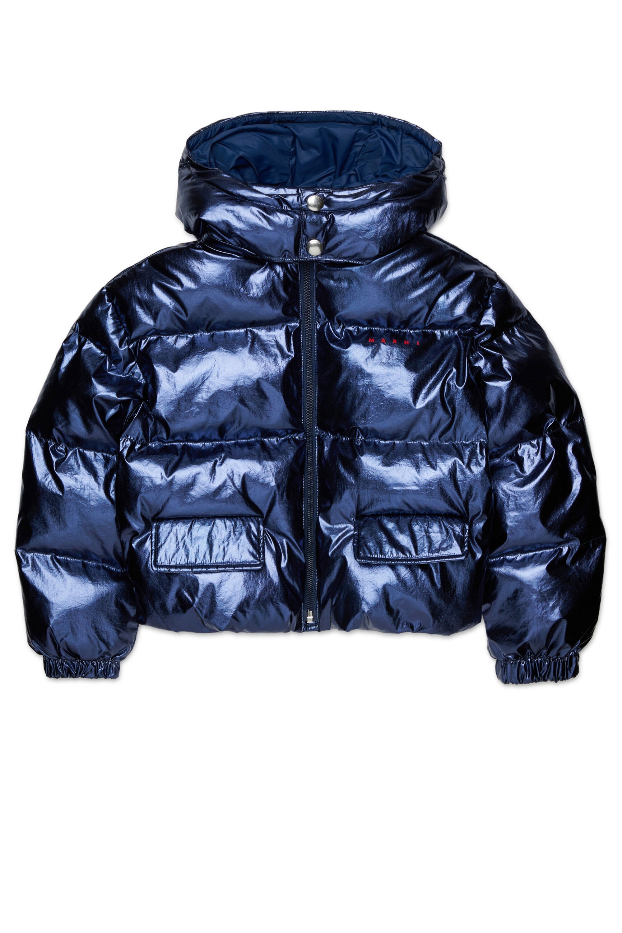Chaqueta acolchada con logo estampado