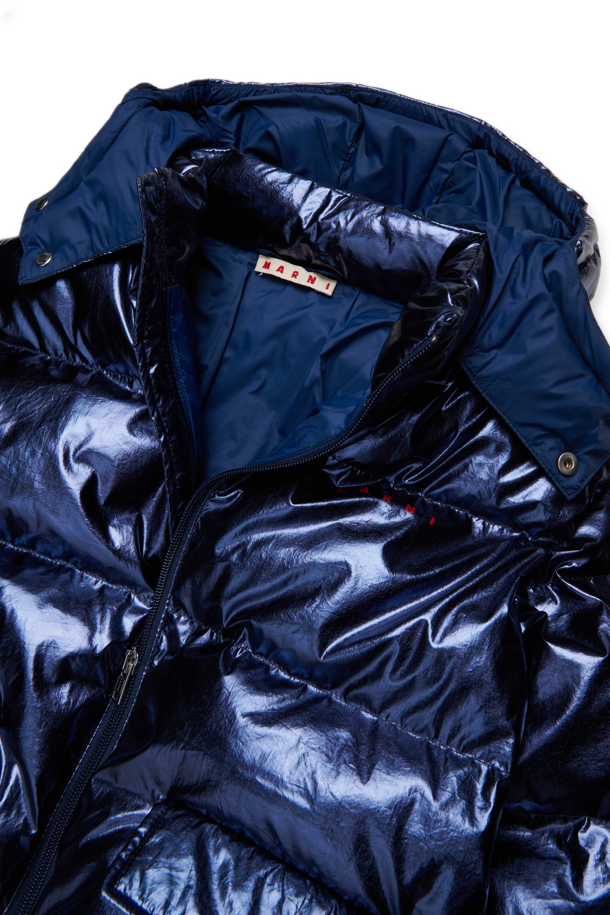 Chaqueta acolchada con logo estampado