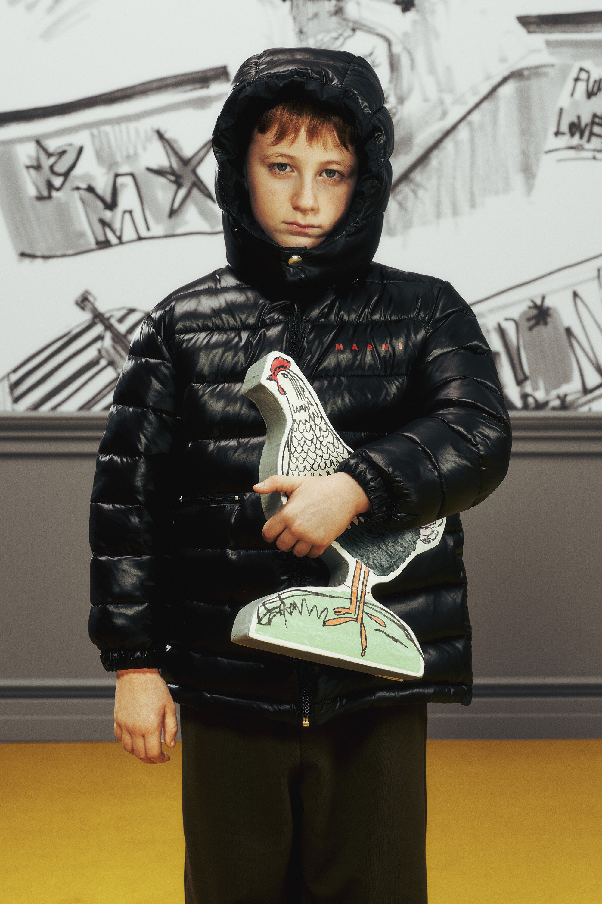 Chaqueta acolchada con logo