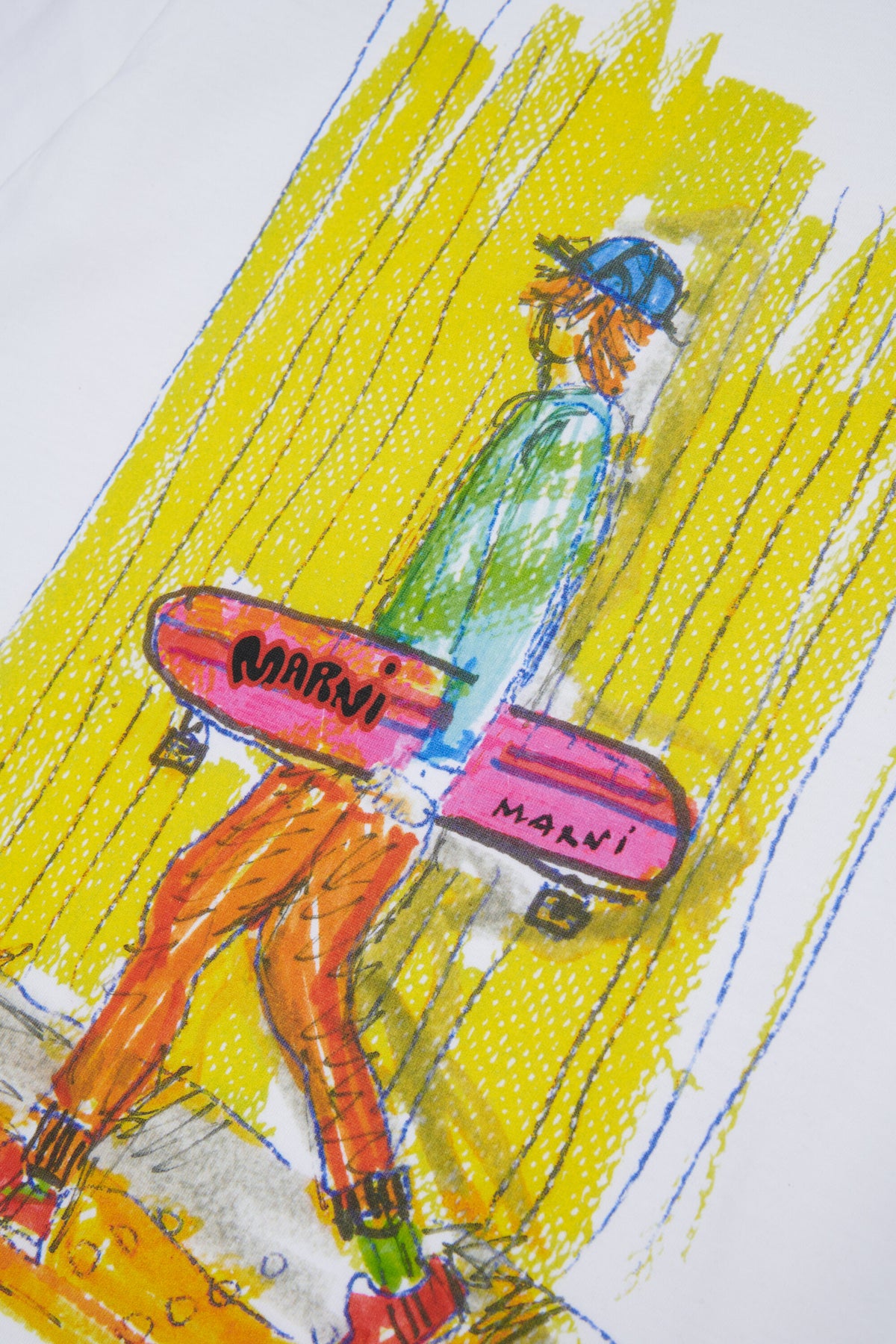 T-shirt avec imprimé coloré sur le devant