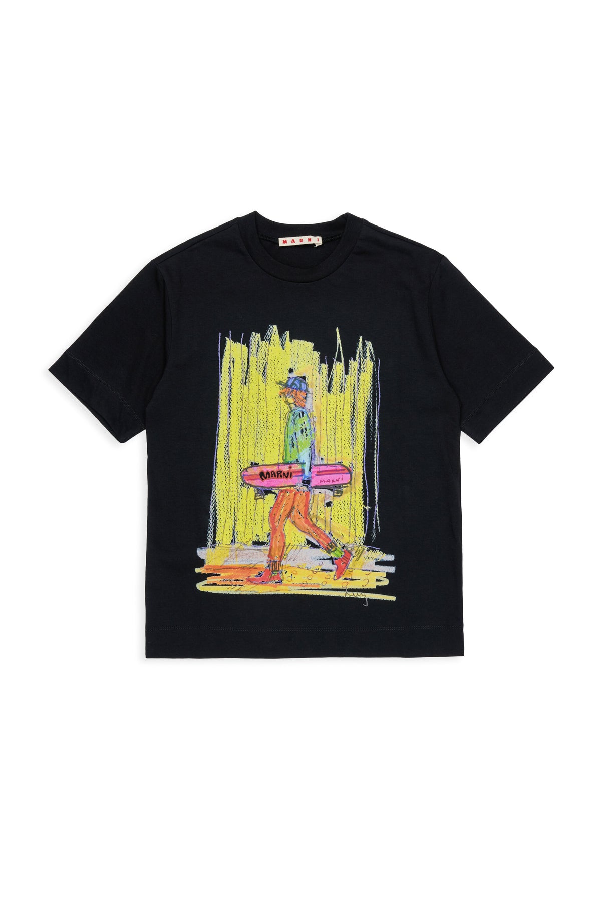 T-shirt avec imprimé coloré sur le devant