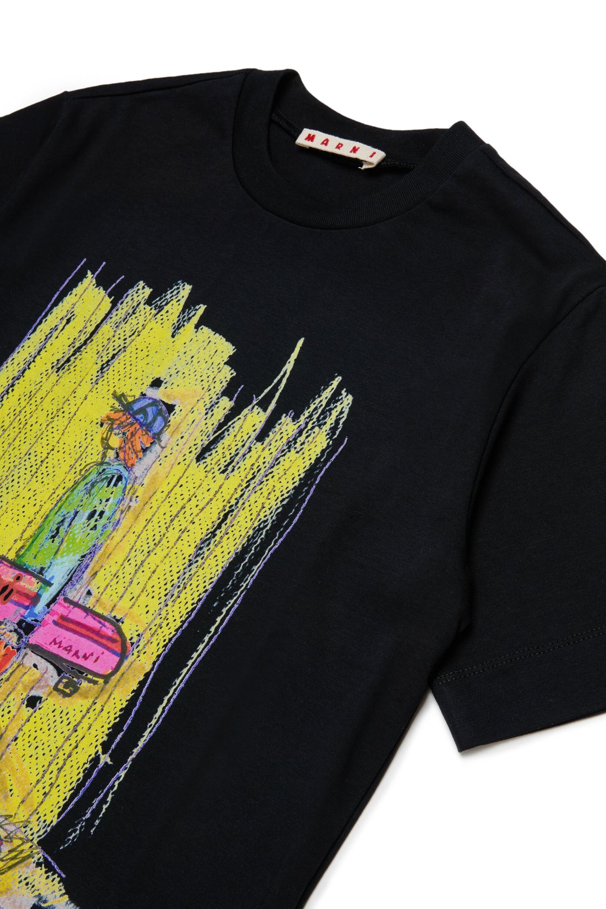 T-shirt avec imprimé coloré sur le devant