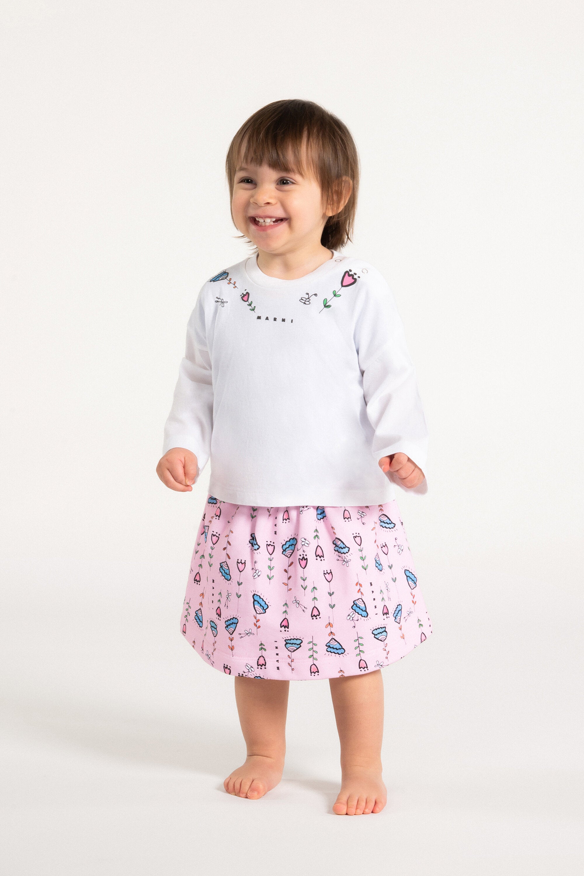Jupe à motif avec logo