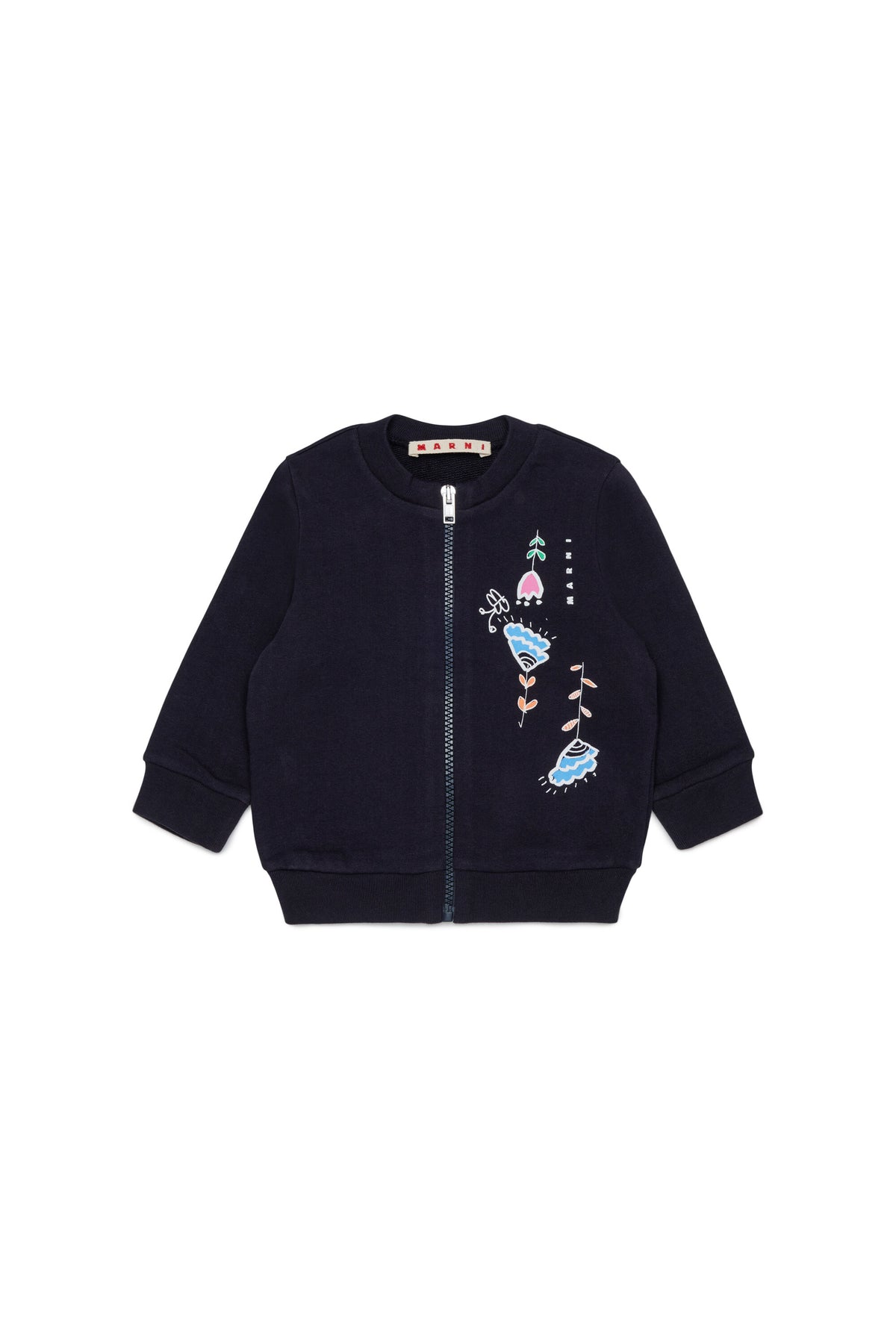 Zip-up sweatshirt with logo