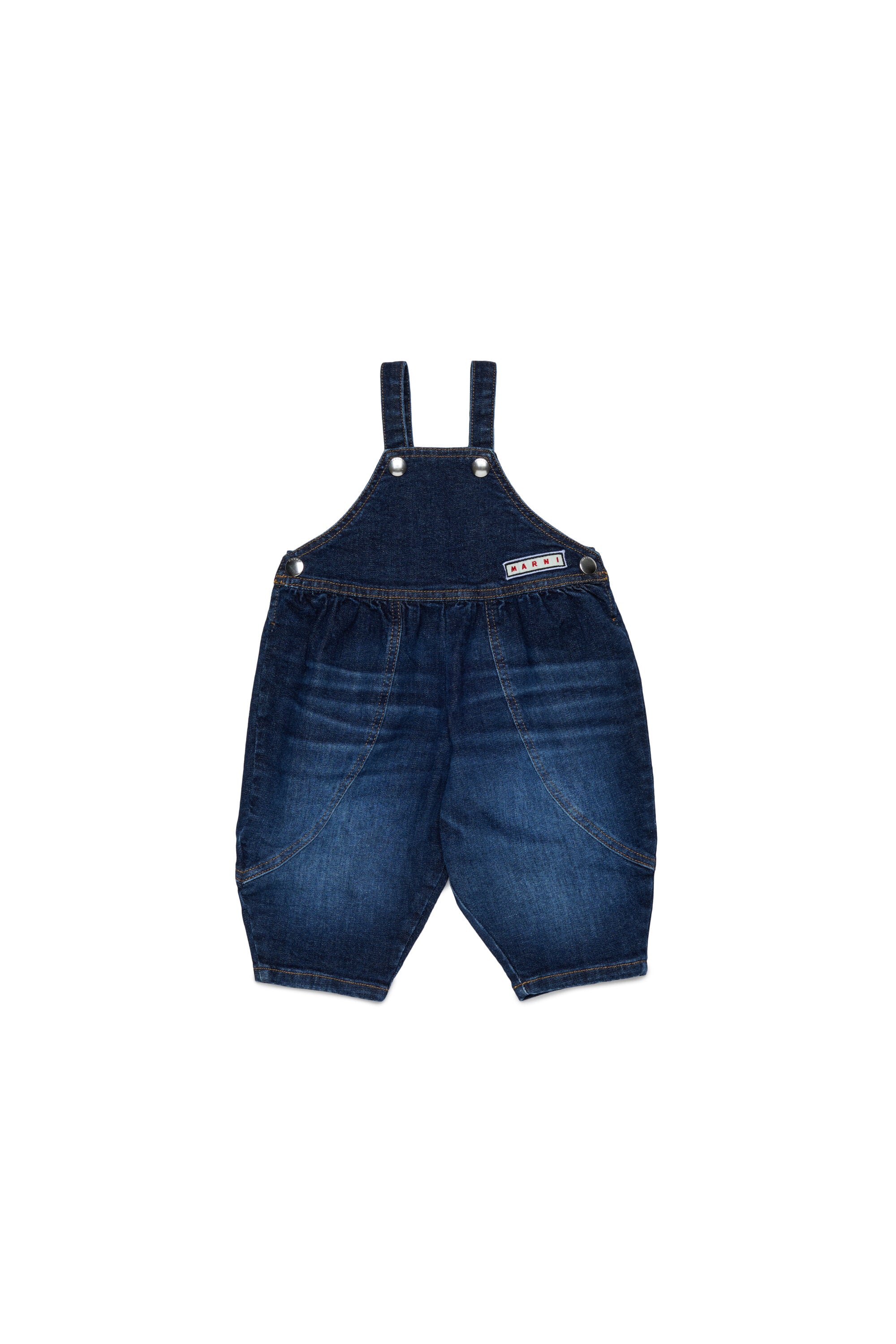 Salopette de denim con logo